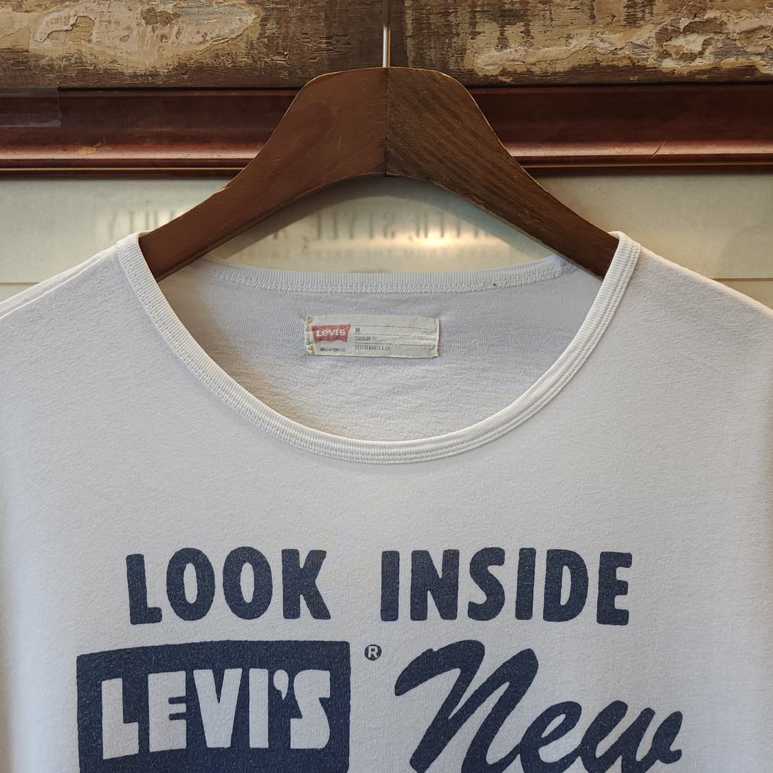 00s 리바이스 빈티지 티셔츠 프린팅 티셔츠 화이트 빅로고 m 상품이미지3