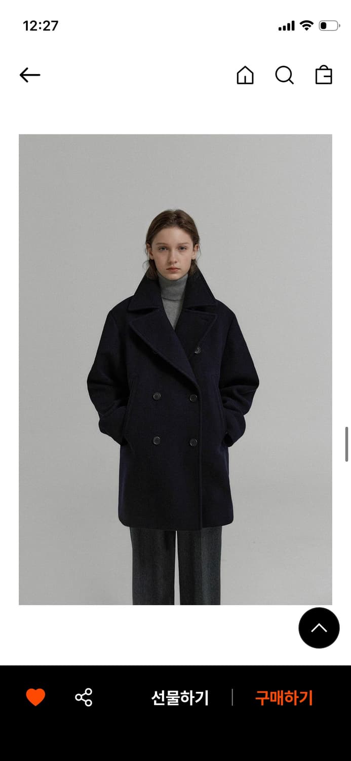 KLEAN 클린 피코트 Boyfriend pea coat(Navy) M 상품이미지4