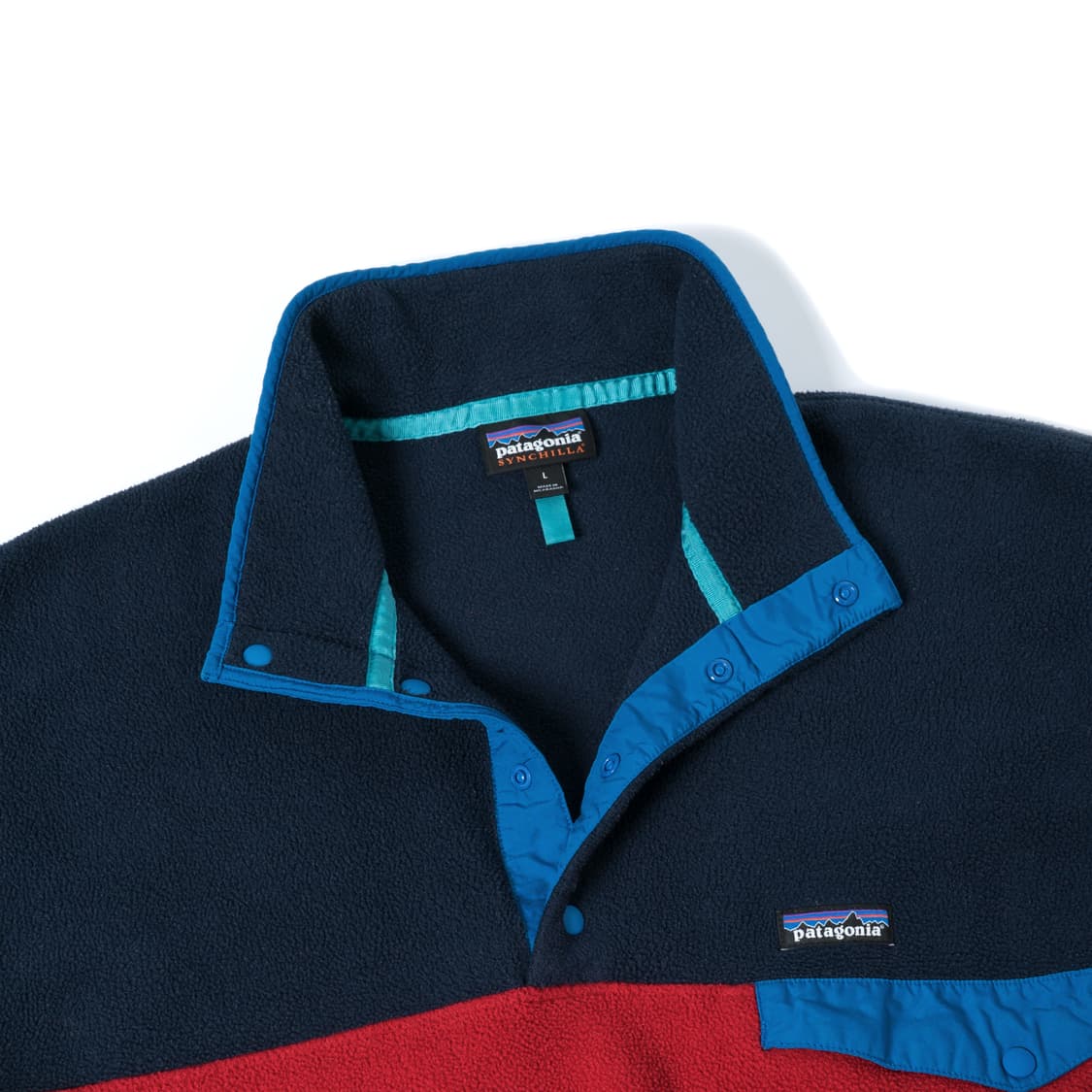 [L] 파타고니아 신칠라 스냅티 레드 블루 상품이미지4