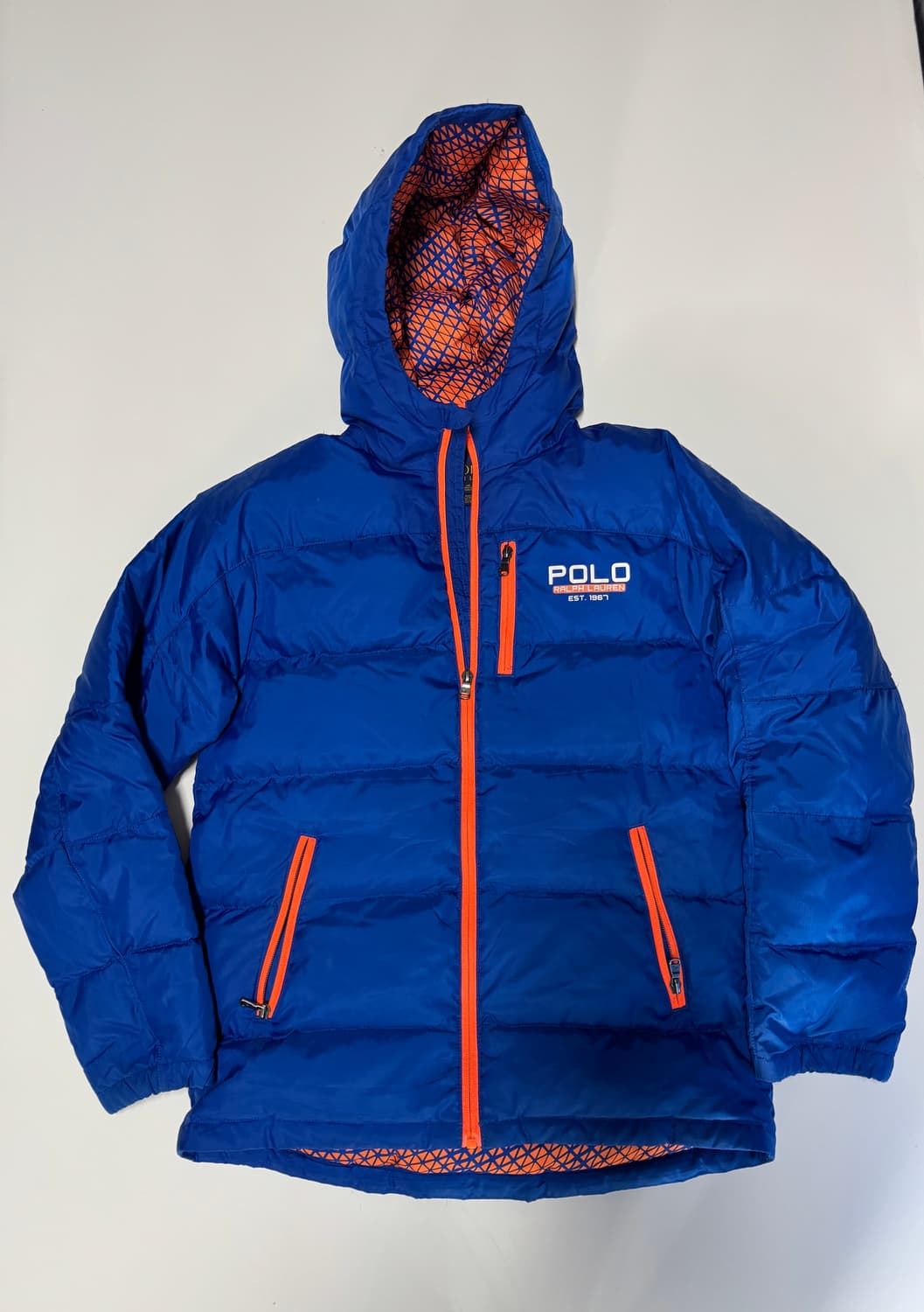 정품!! 여성 폴로 랄프로렌 키즈 덕 다운 후드 패딩 점퍼 상품이미지1