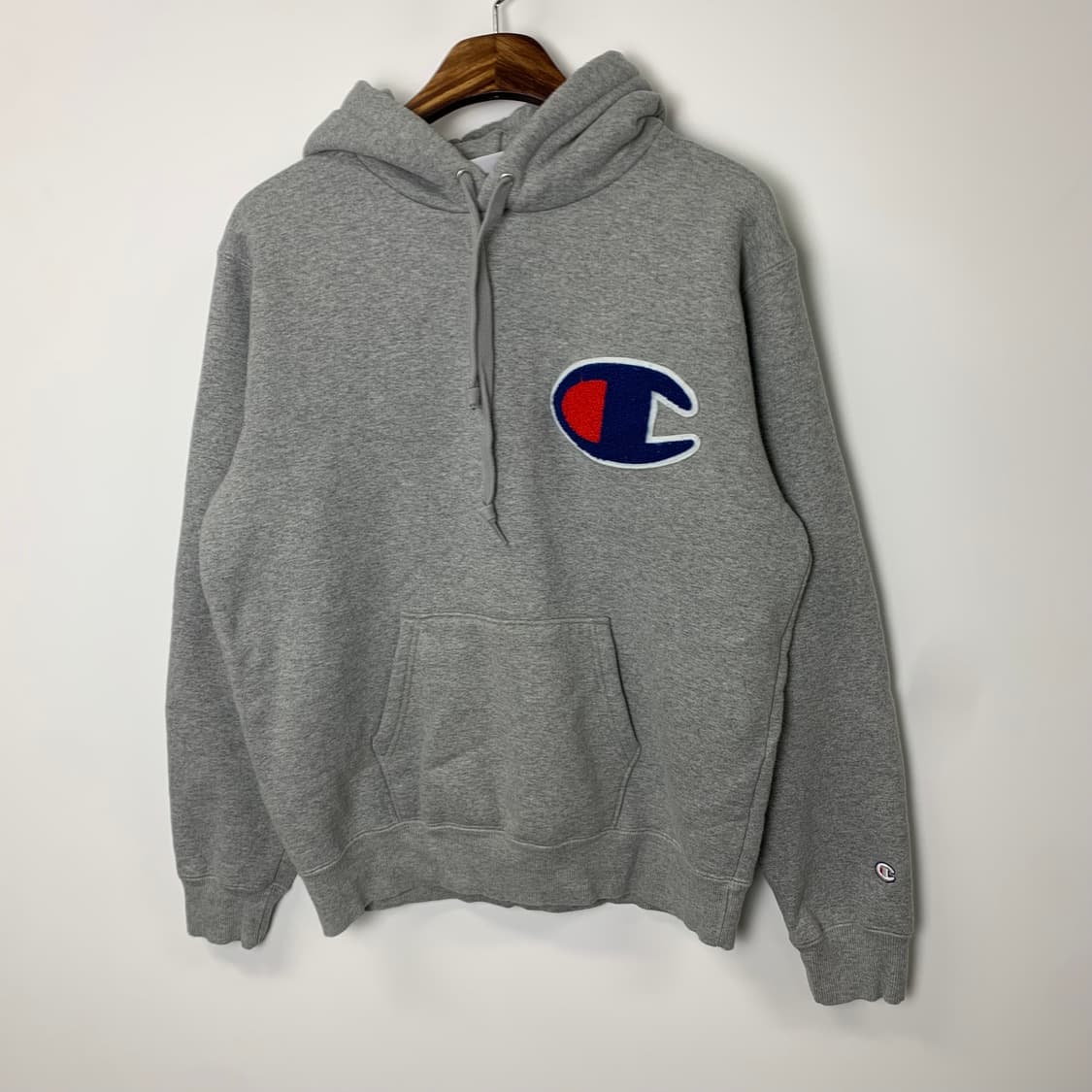 챔피온 덤블로고 그레이 후드티 상품이미지2