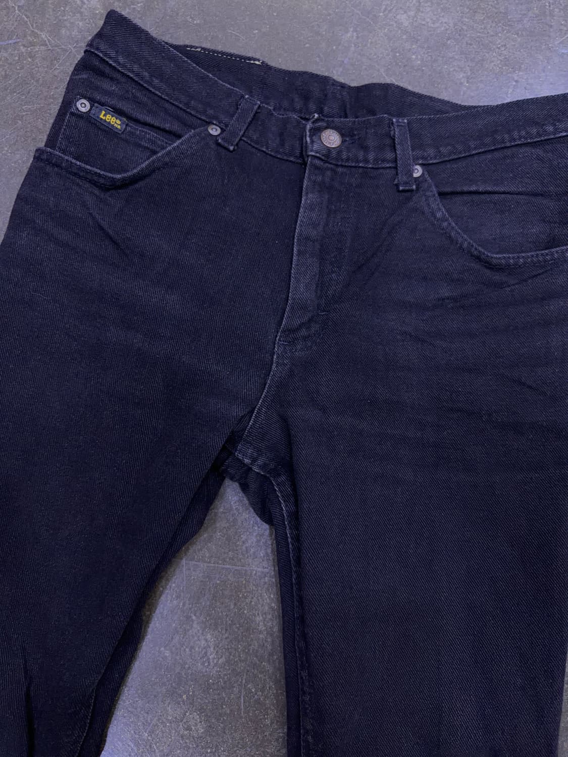 Lee 리 빈티지 블랙 워싱 USA 메이드 테이퍼드핏 블랙진 32 상품이미지3
