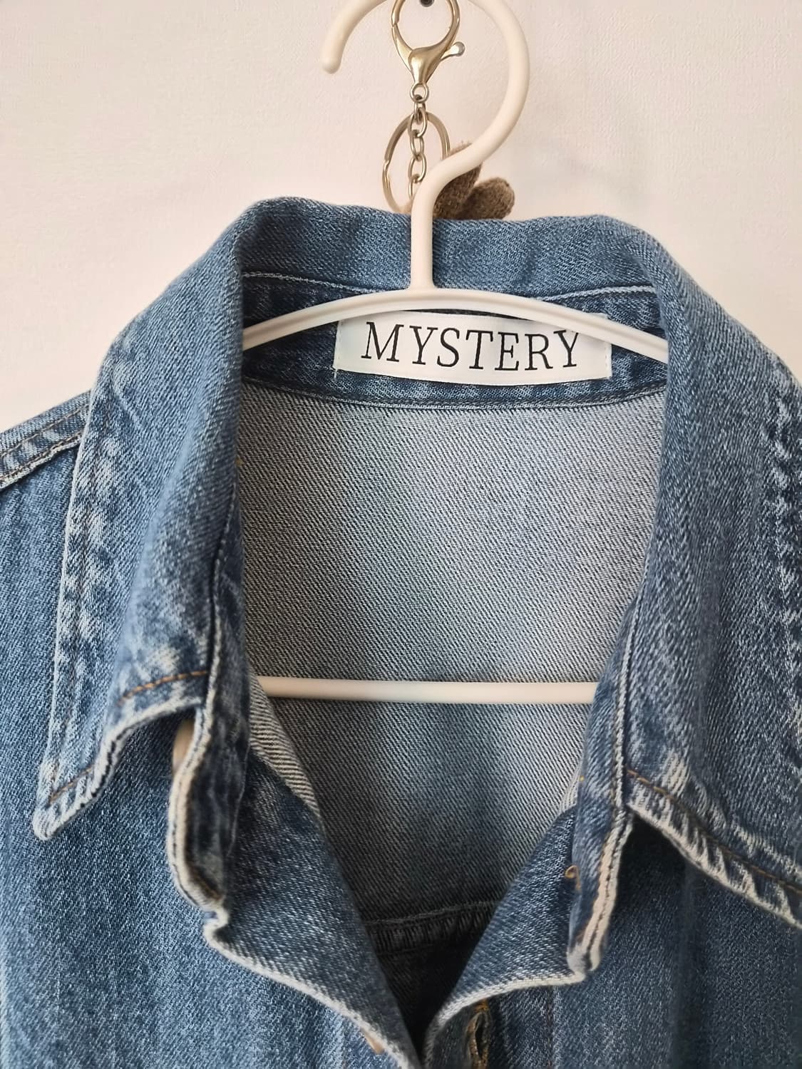 빈티지 무드 가득  미스테리(MYSTERY) 롱 데님 셔츠 자켓 상품이미지2