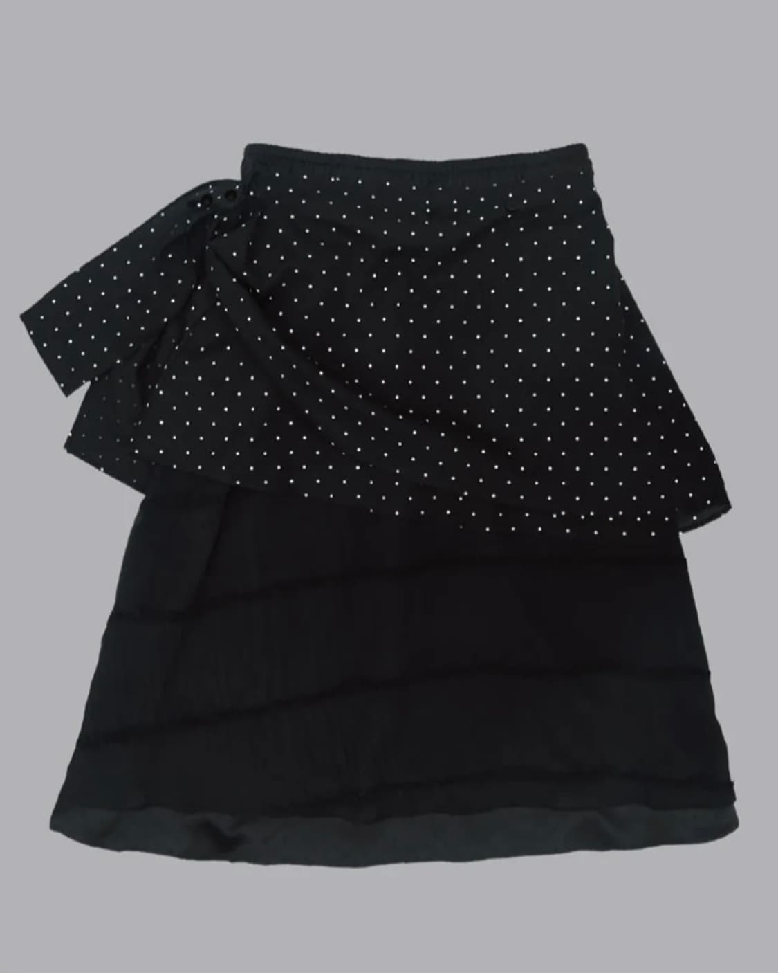 더뮤지엄비지터 CHIFFON DOT SKIRT_BLACK 상품이미지1