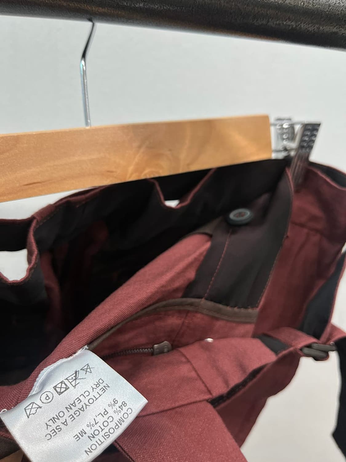 33-34) 랑방 버건디 벨티드 팬츠  상품이미지8