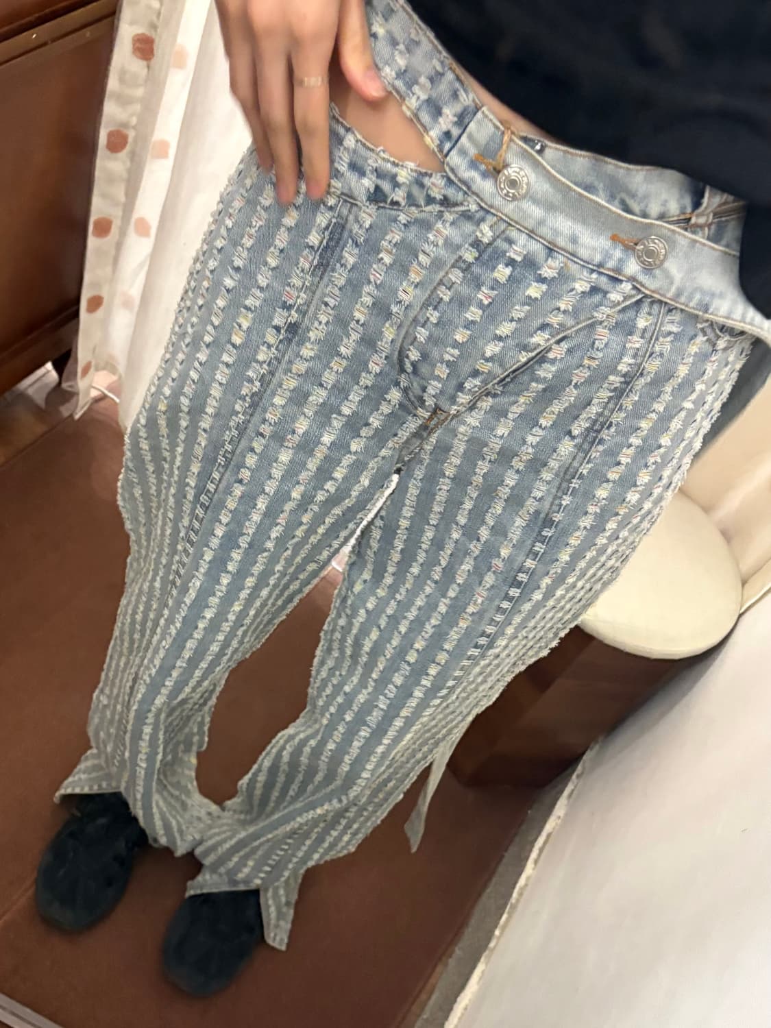 jpn vintage distressed light blue denim 상품이미지2