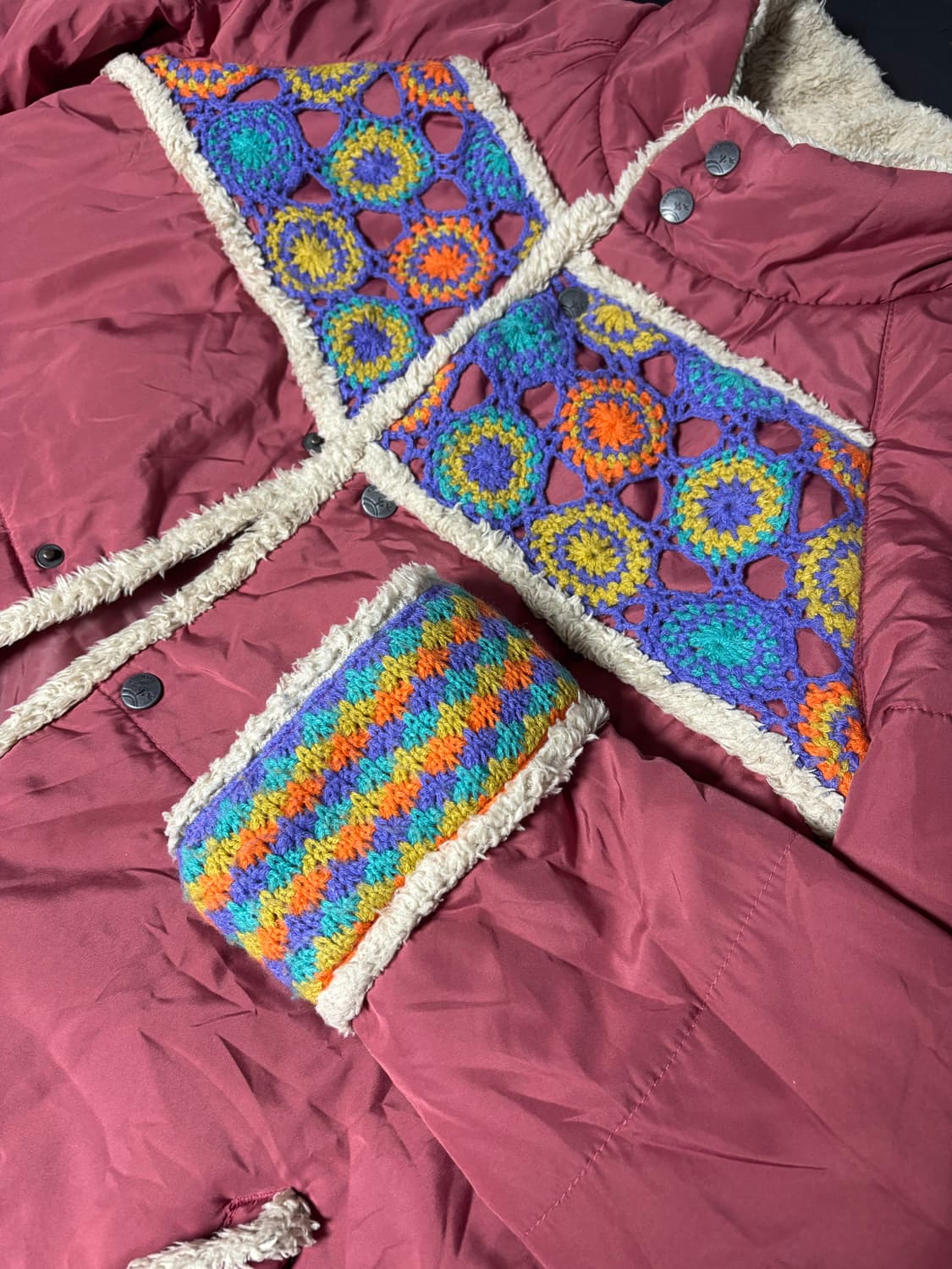 빈티지 티티카카 크로셰 히피 하구미 패딩 상품이미지2