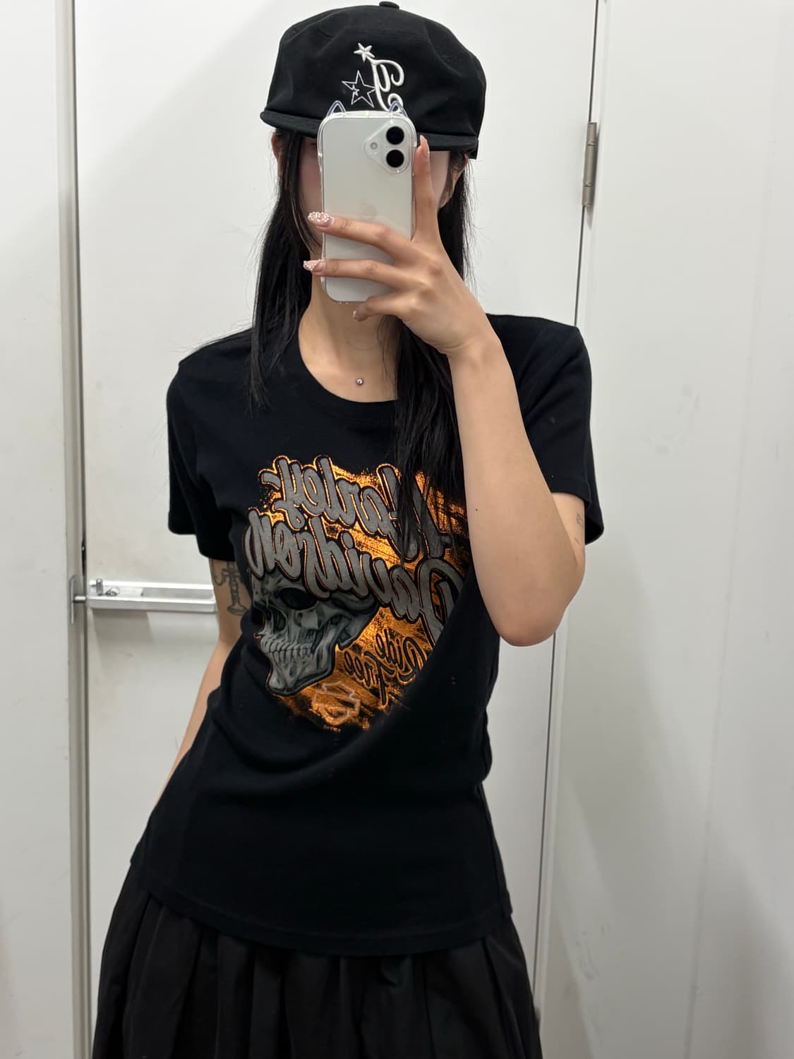 할리 데이비슨 스컬 반팔티 상품이미지3