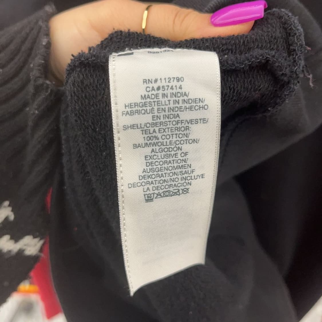 트루릴리전 빈티지 레트로 배색 양털로고 후드티 XL C07120 상품이미지6