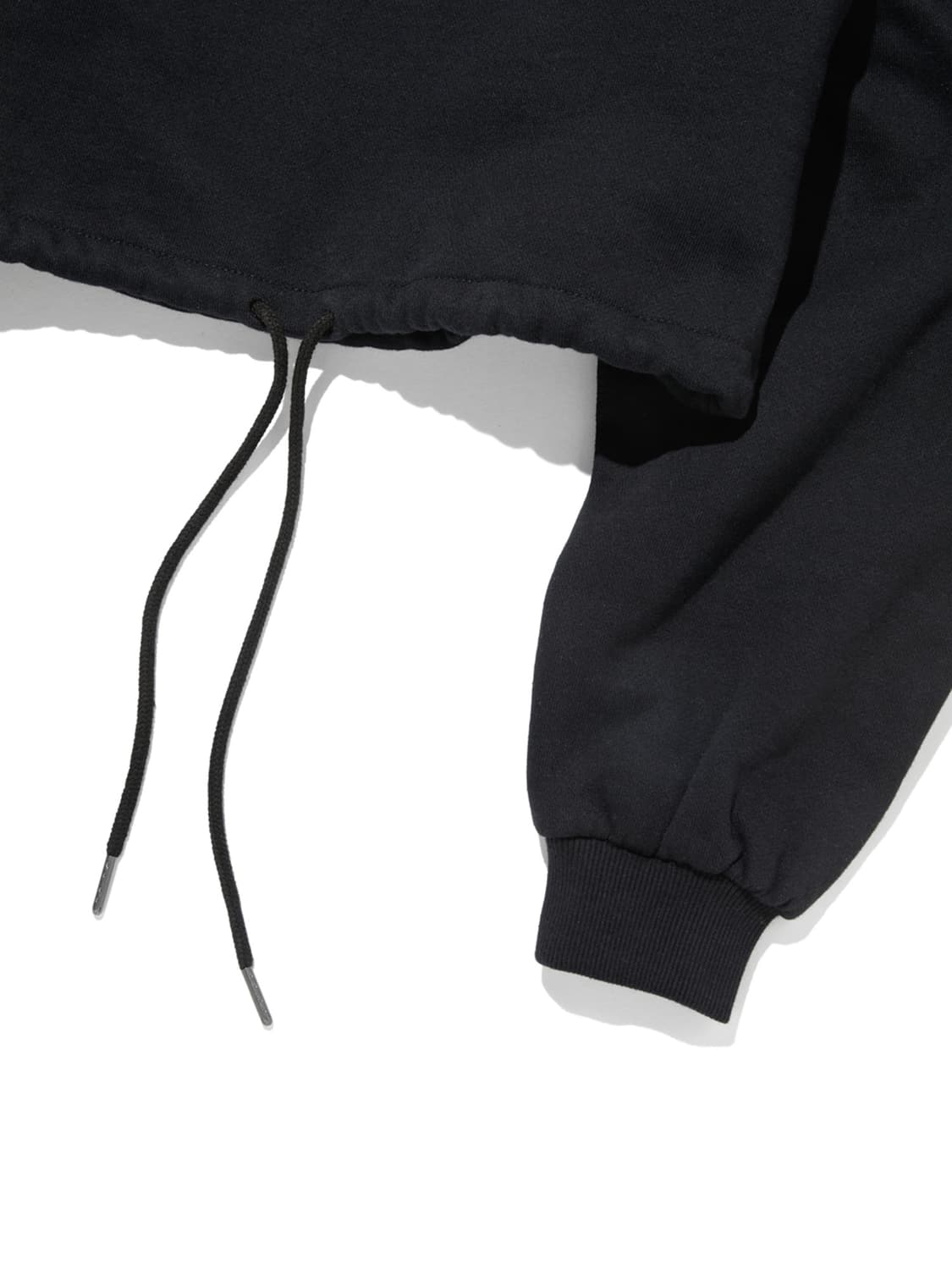  미스치프 CROPPED SIDE ZIP HOODIE-BLACK 상품이미지3