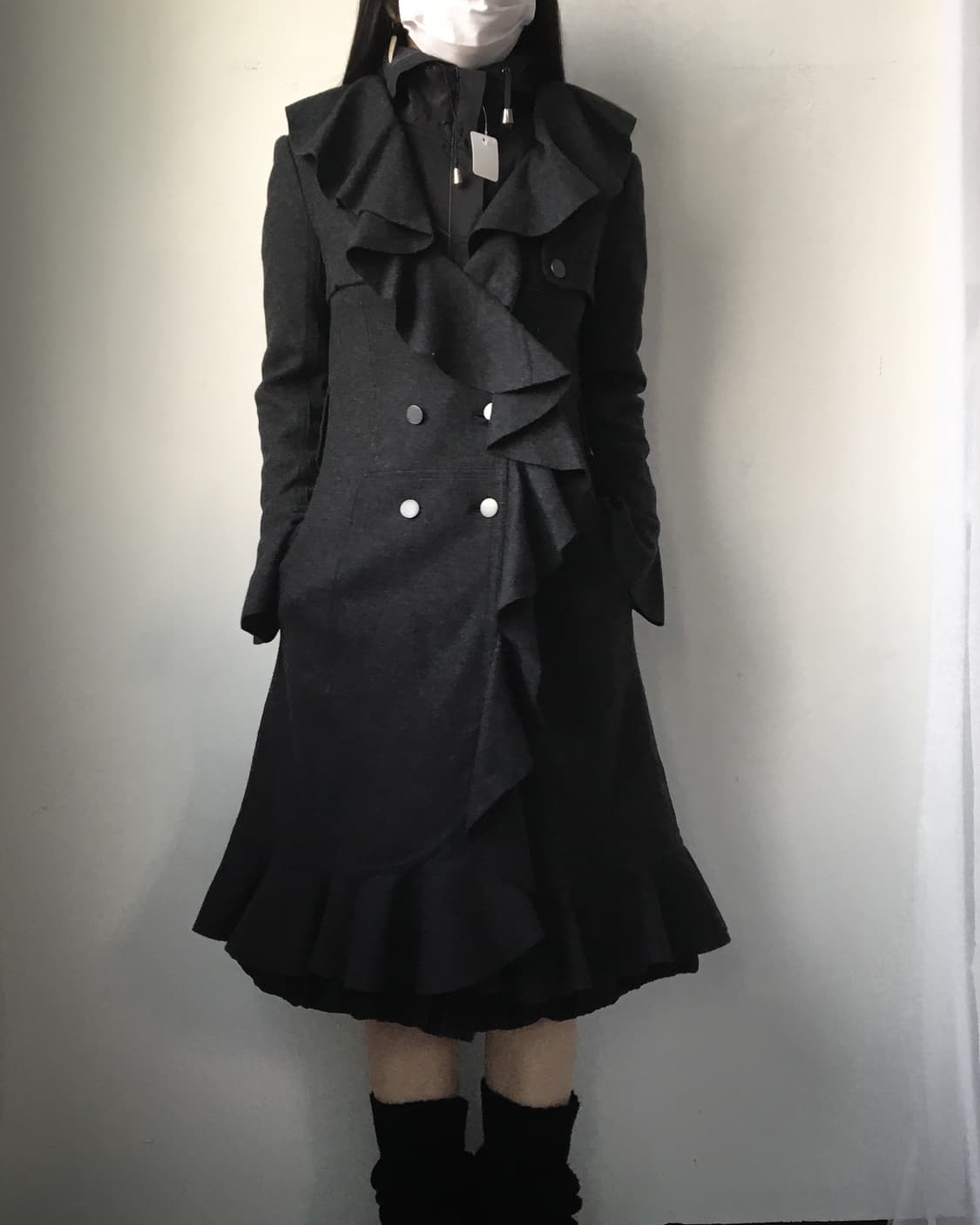Frill point woolen coat 상품이미지1
