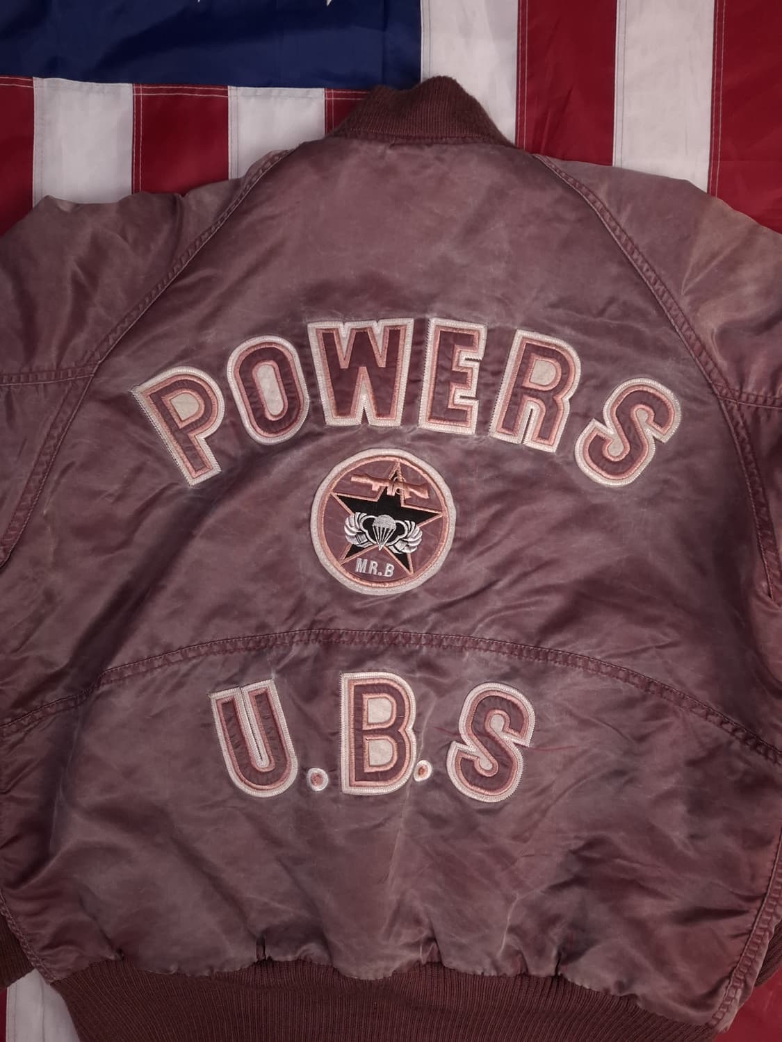 80's 일본판 유니온베이 피그먼트 레터링 MA-1 항공자켓 상품이미지2