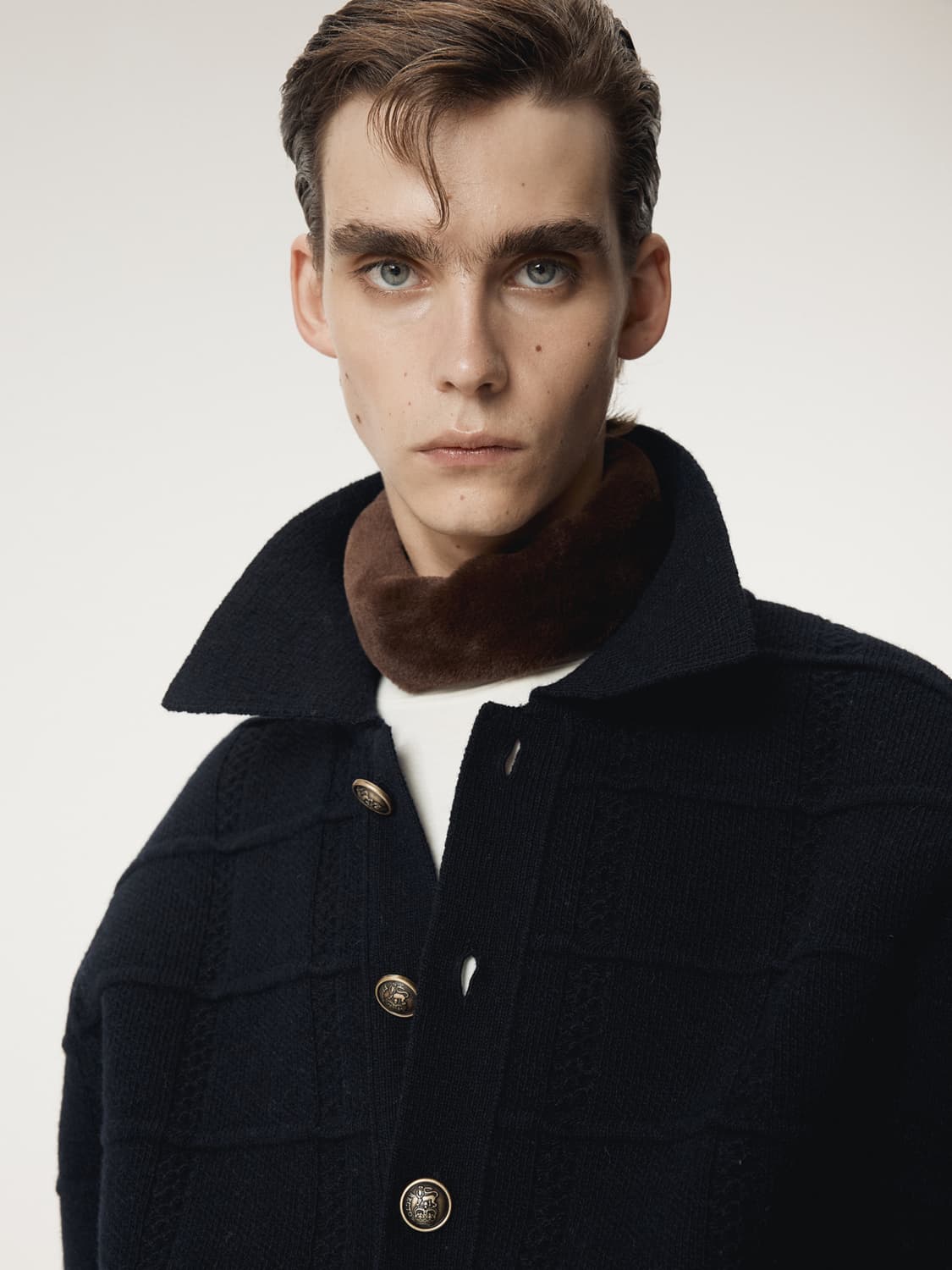 렉토 25FW 금장 가디건 상품이미지1