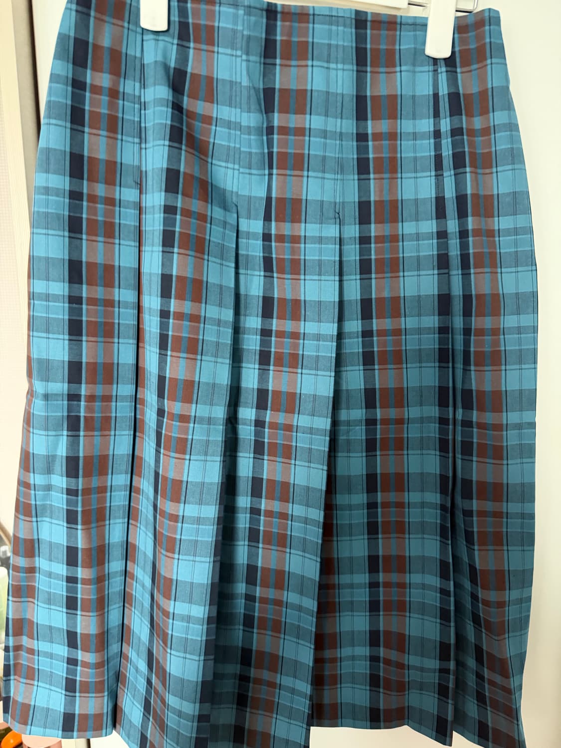 노컨텐츠 체크 미디 플리츠 스커트 새상품 상품이미지2