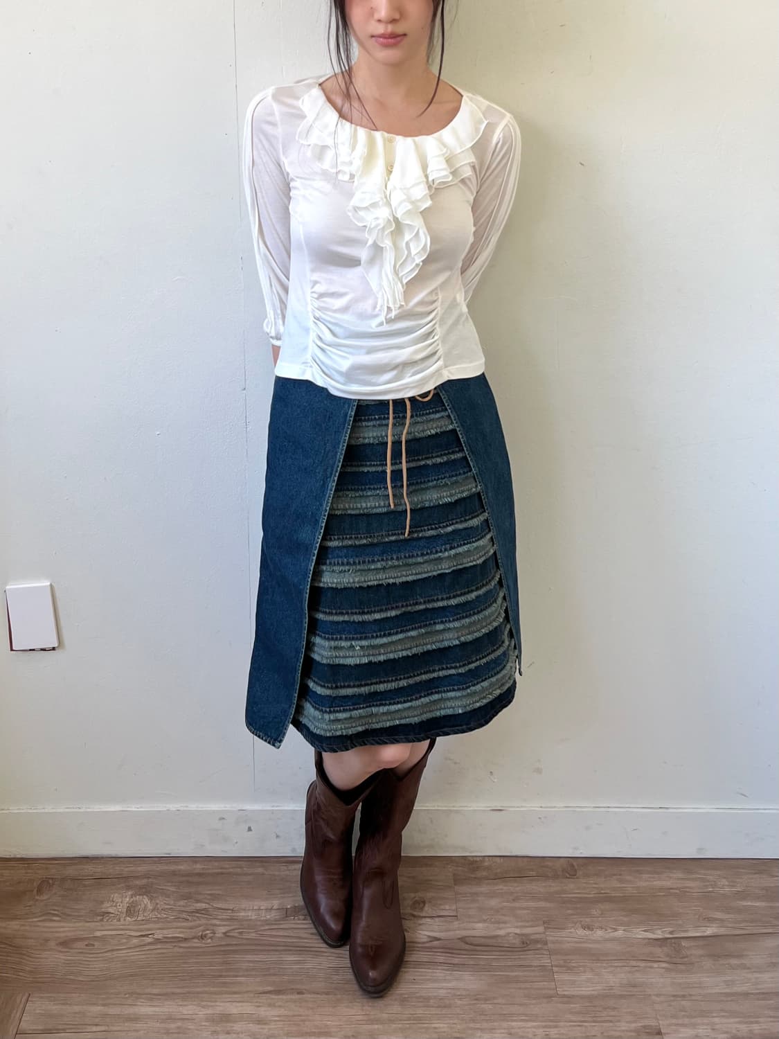 TARGA 허리케인 데님 스커트 상품이미지7