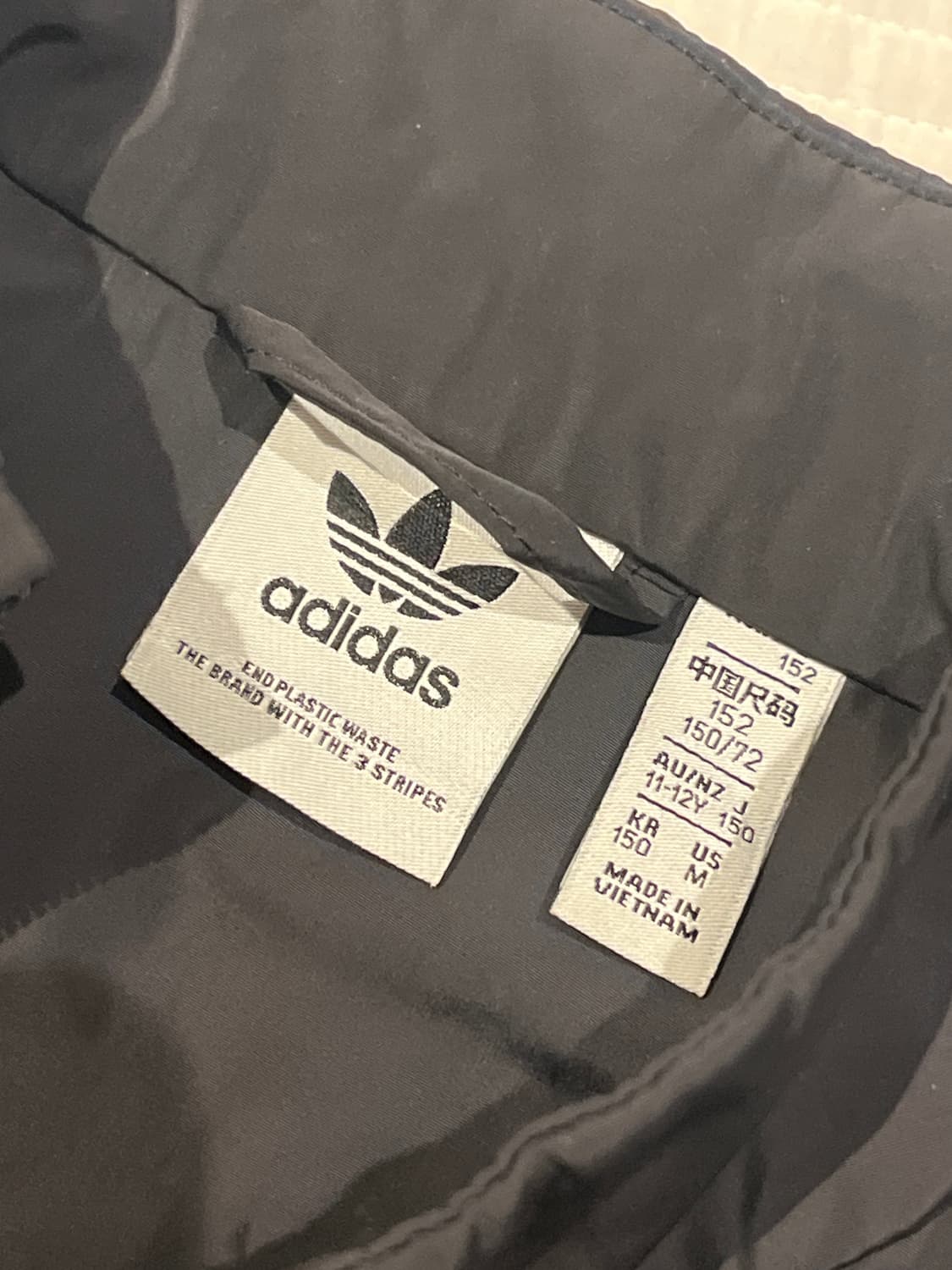 아디다스 키즈 크롭 바람막이 블랙 상품이미지2