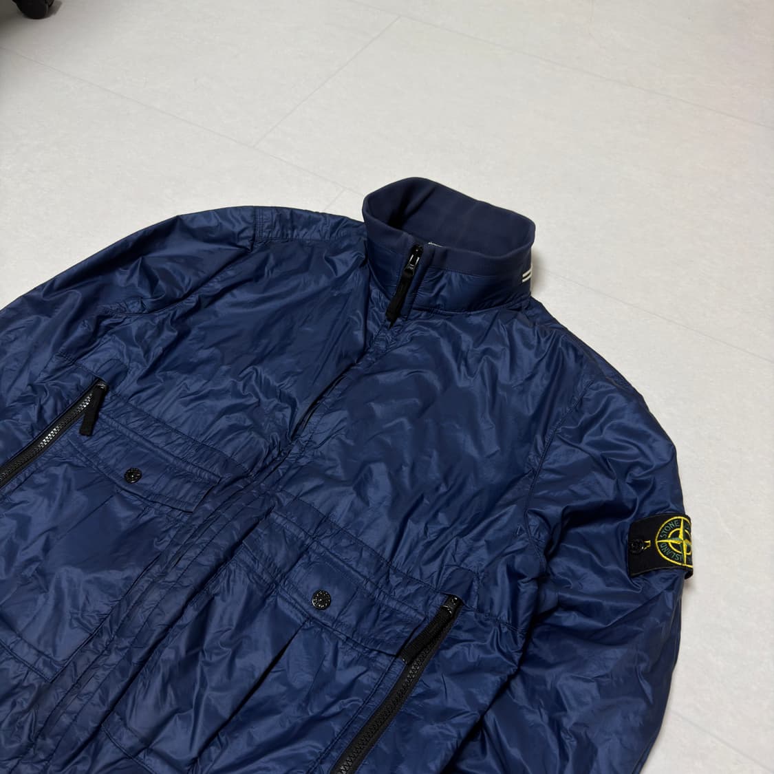 [ L ] 스톤아일랜드 마이크로 립스탑 티백 쉴드 바람막이 자켓 때 상품이미지2