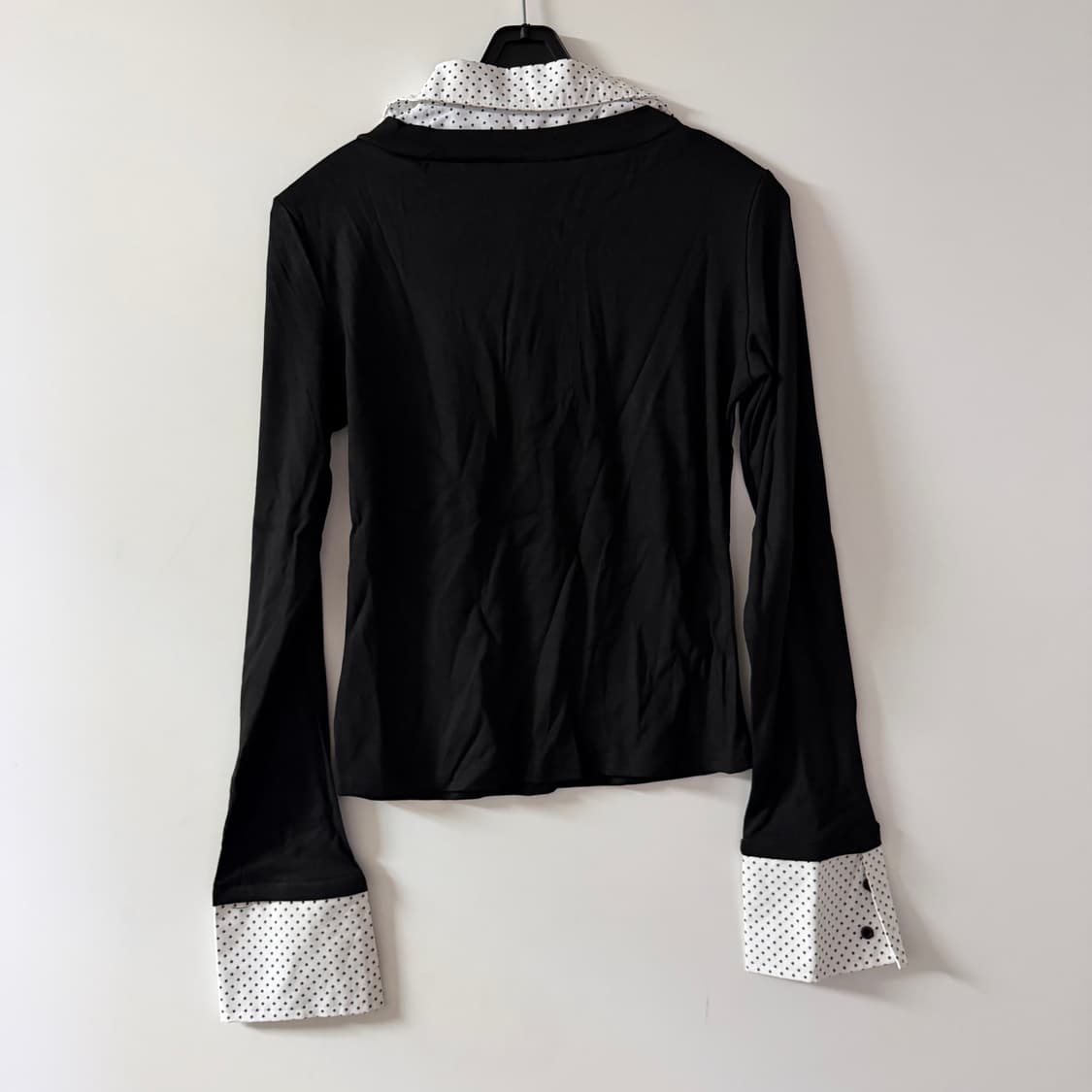 새상품 여자 도트 카라넥 긴팔티 상품이미지5