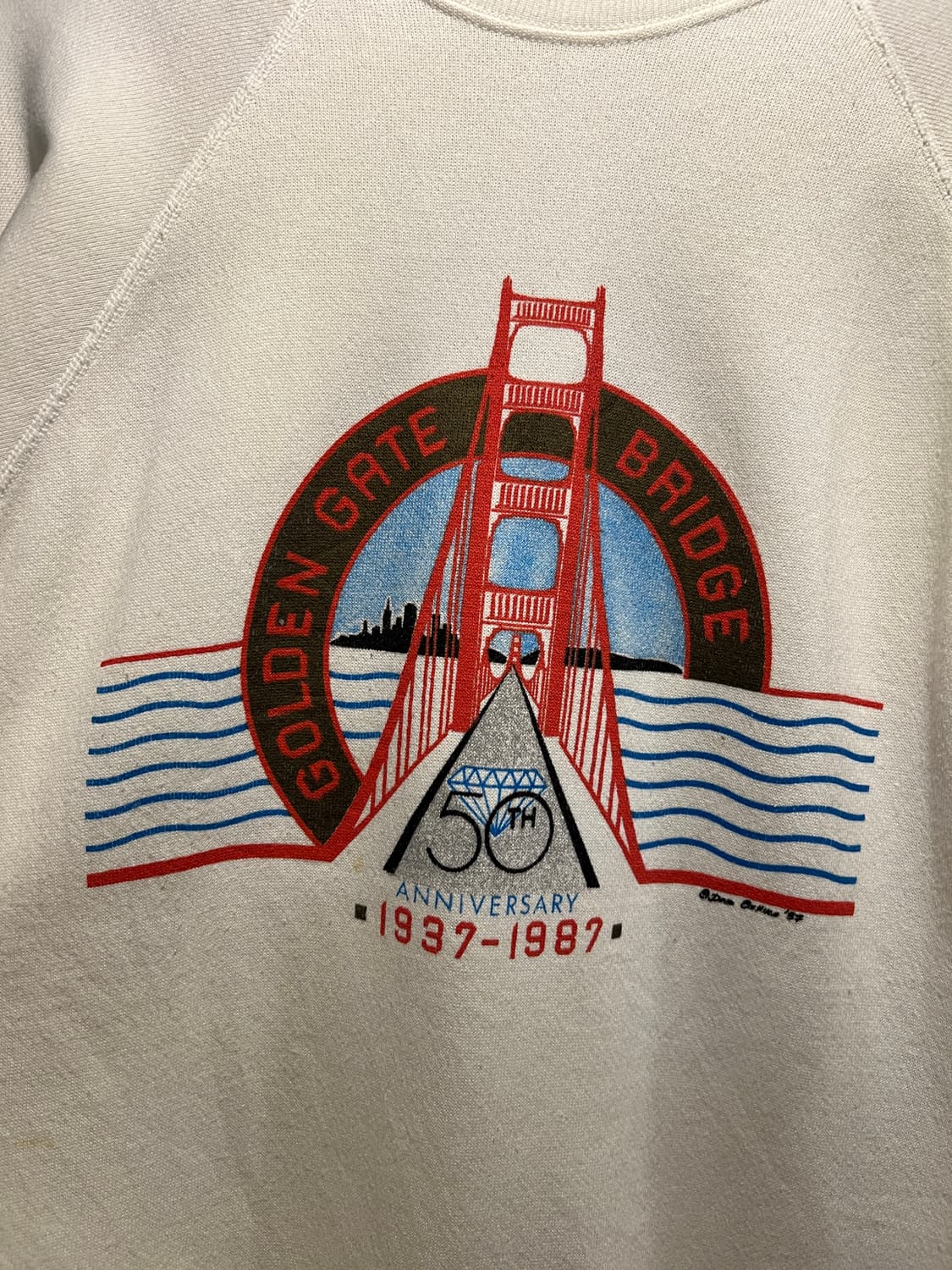 [L]80's Hanes USA Made 금문교 건립 50주년 스웻셔츠 상품이미지3