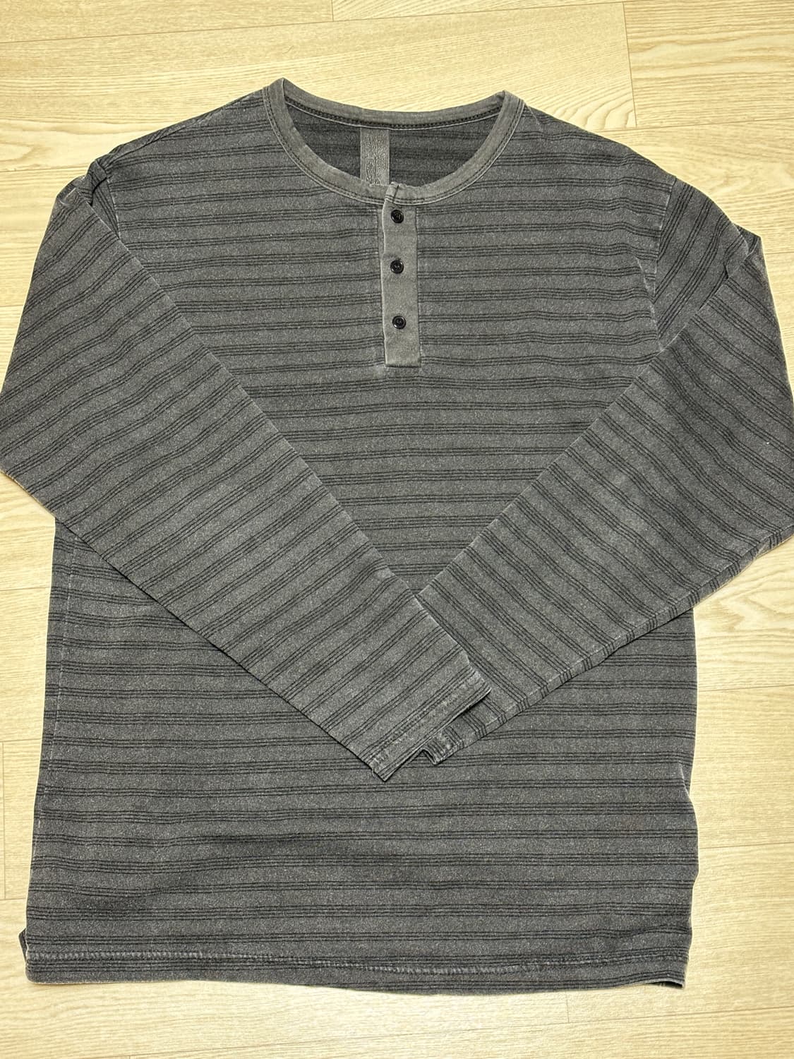 코프위 피그먼트 헨리넥 티셔츠 챠콜 size2 상품이미지2