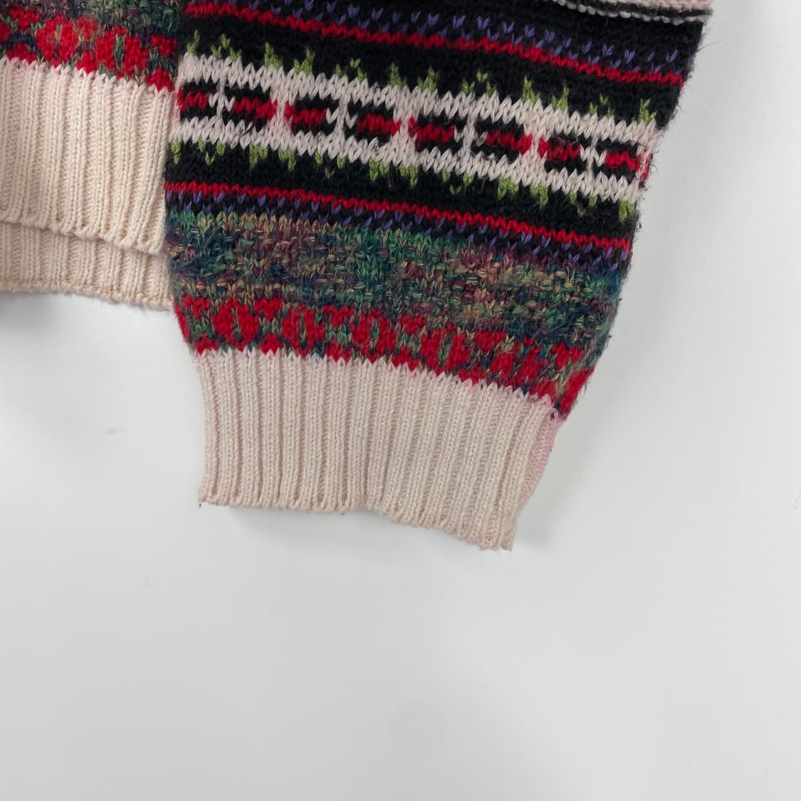 빈티지 패턴 니트 티셔츠 상품이미지5