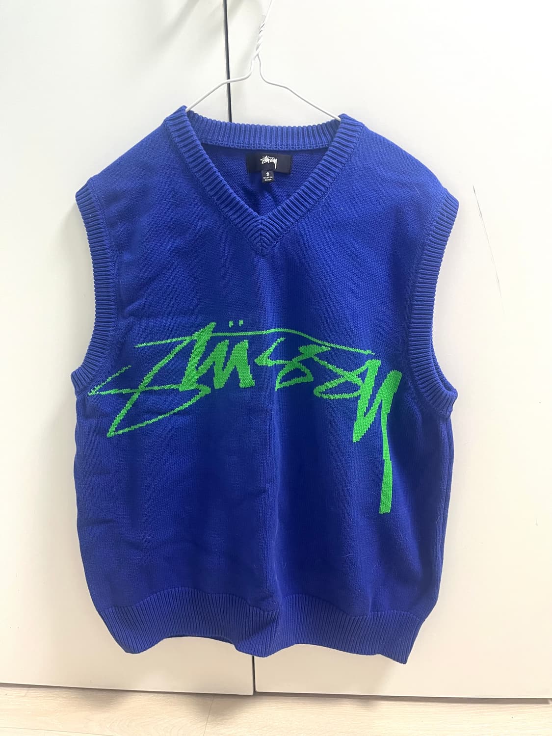 스투시 로고 니트 스웨터 베스트 상품이미지4