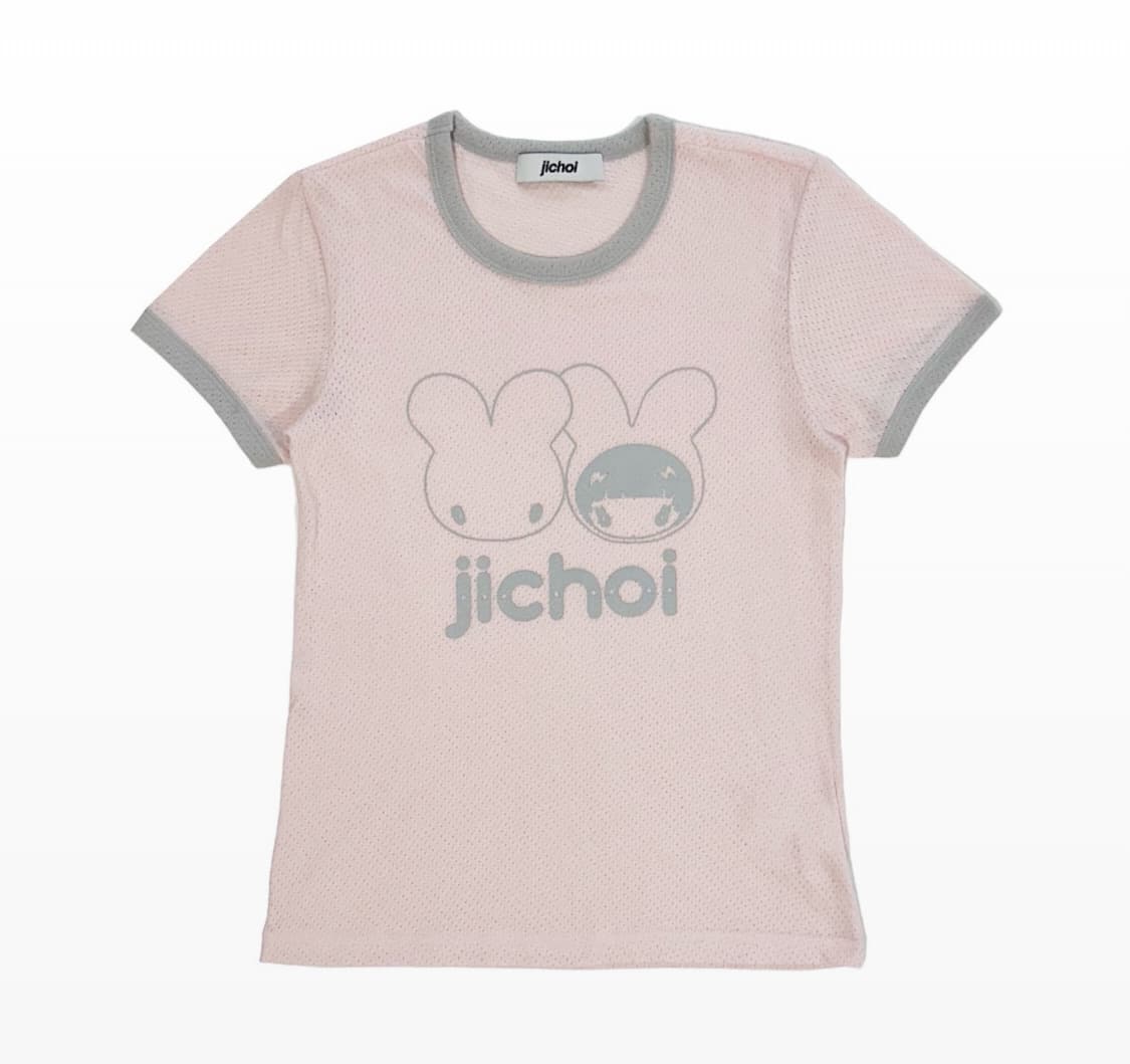 지초이 티셔츠 ss24 fitted logo t-shirt 핑크 2사이즈 상품이미지1
