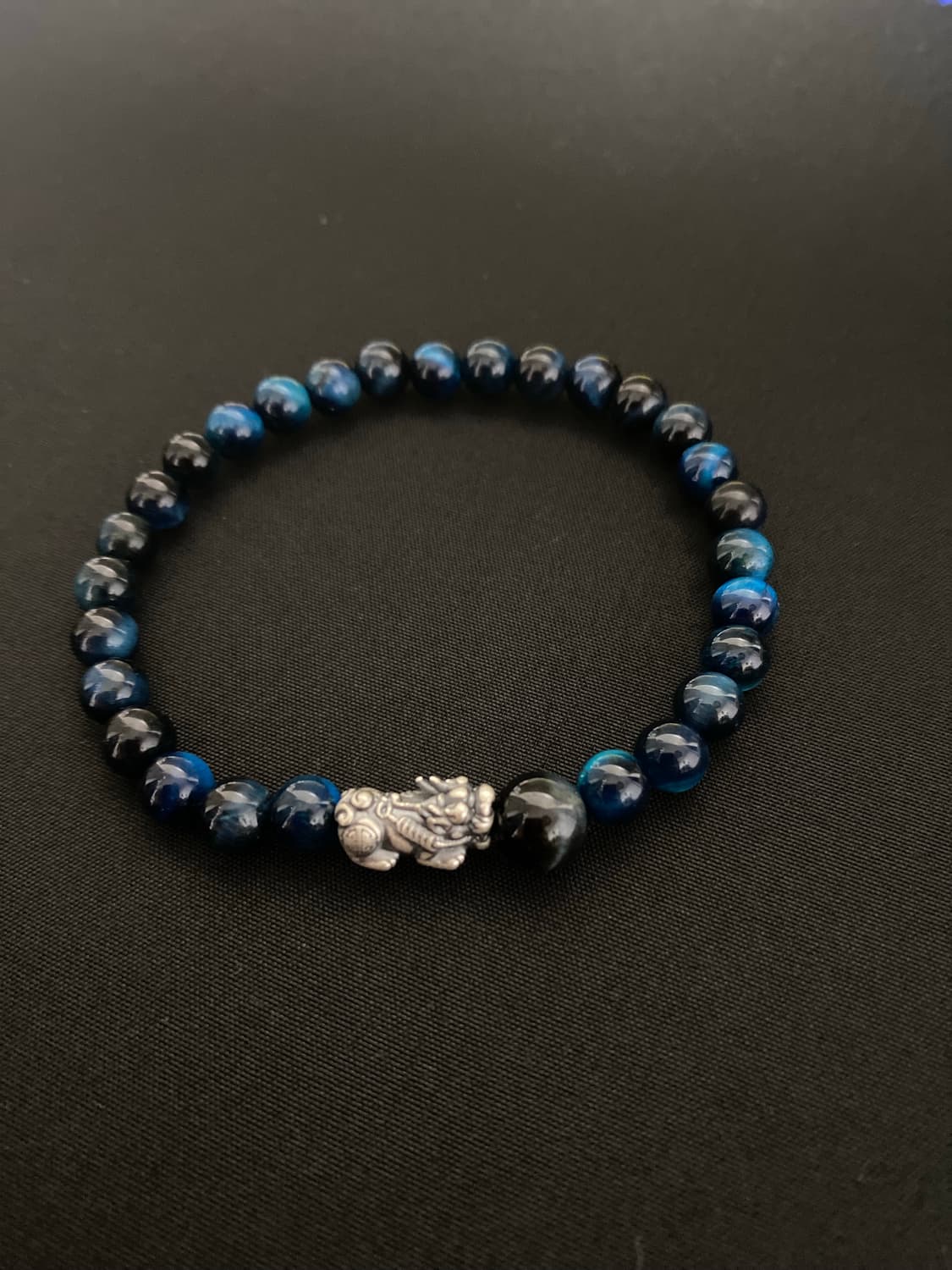 6mm 블루블랙 호안석 비휴 팔찌 상품이미지1