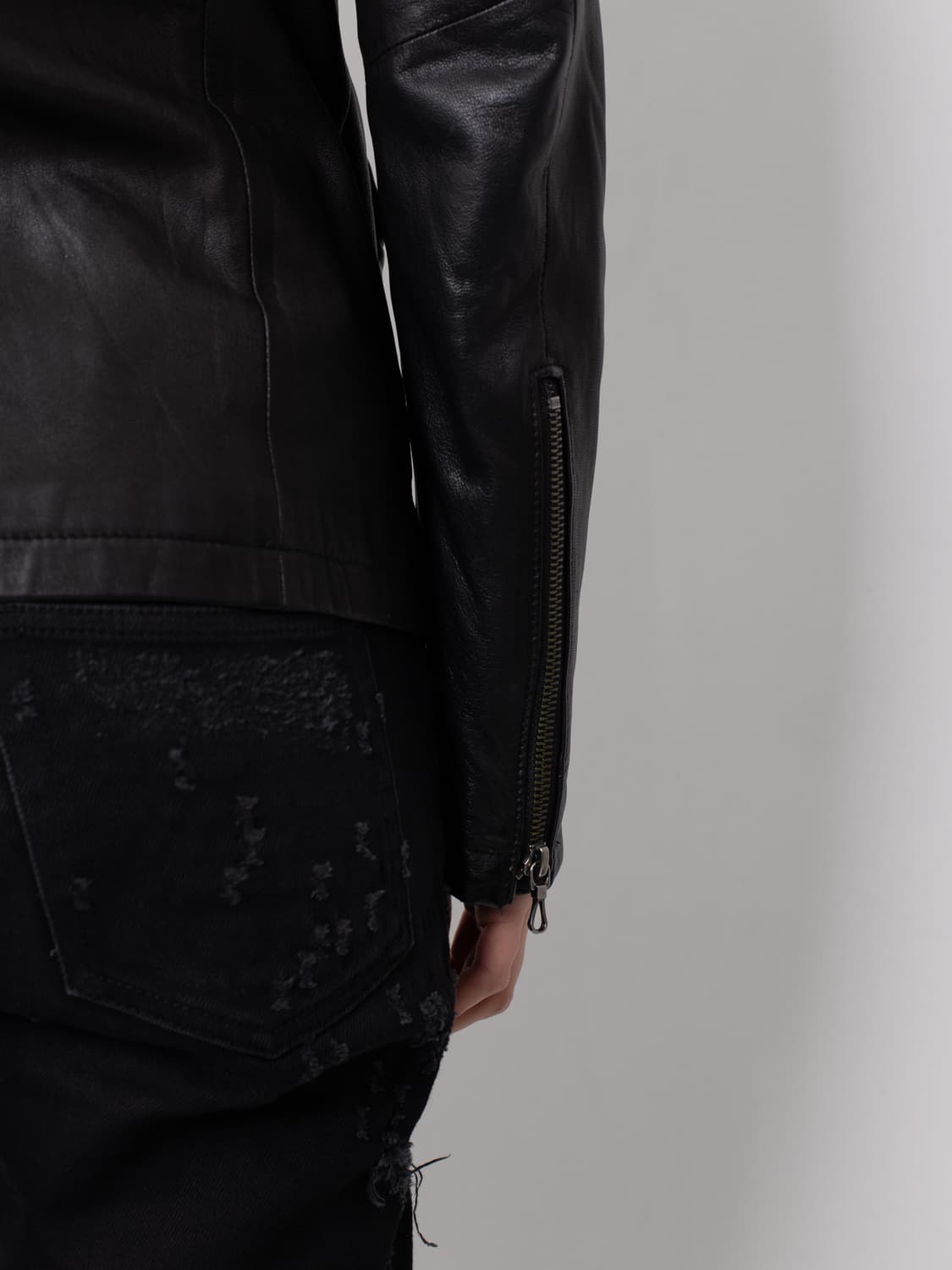 TORNADO MART ASYMMETRICAL LEATHER JACKET 상품이미지6