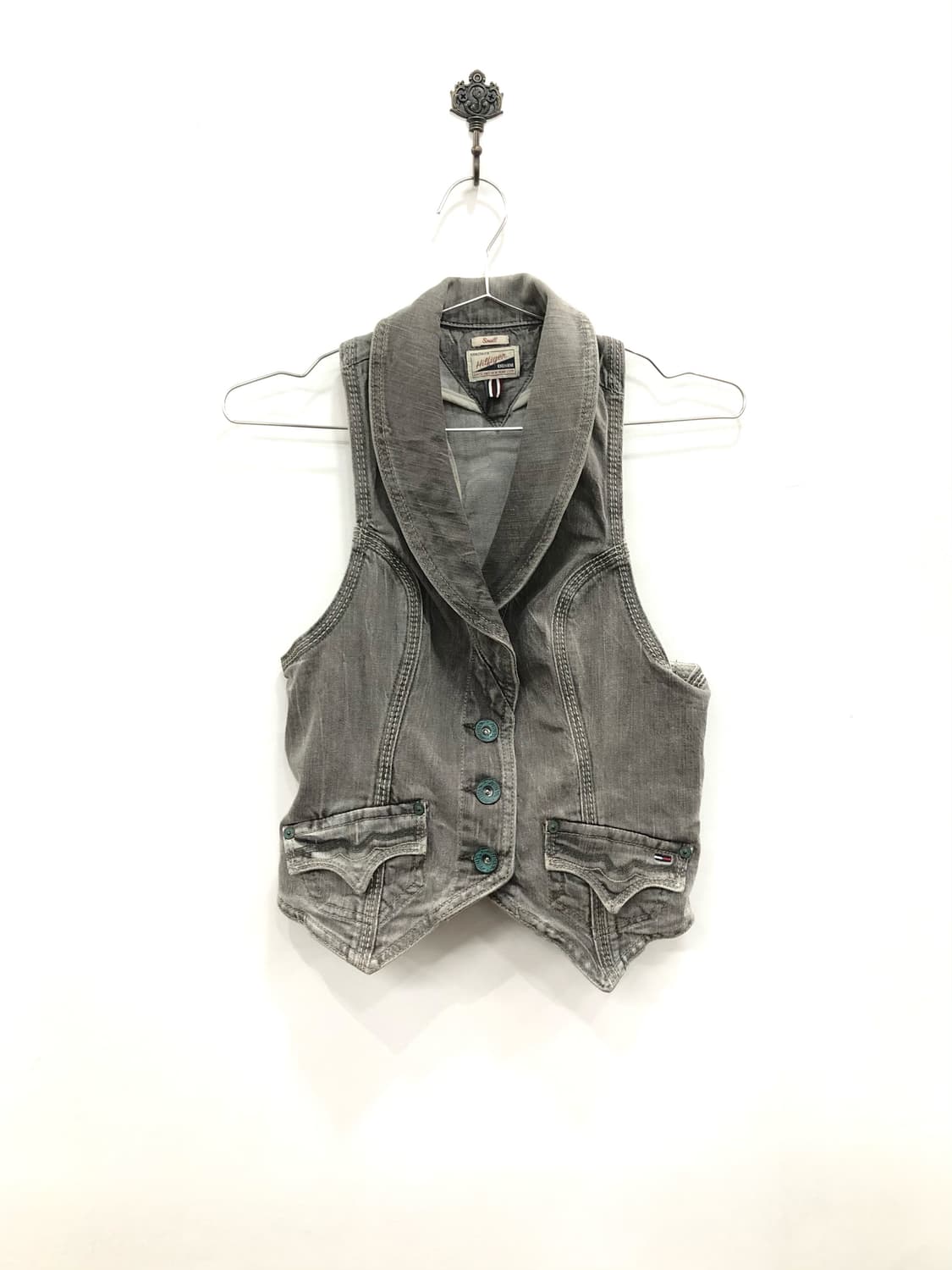 TOMMY HILFIGER grey denim vest 상품이미지5