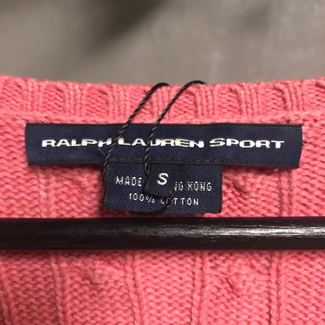 폴로 랄프로렌 케이블 브이넥 니트 핑크 S(W) 상품이미지5