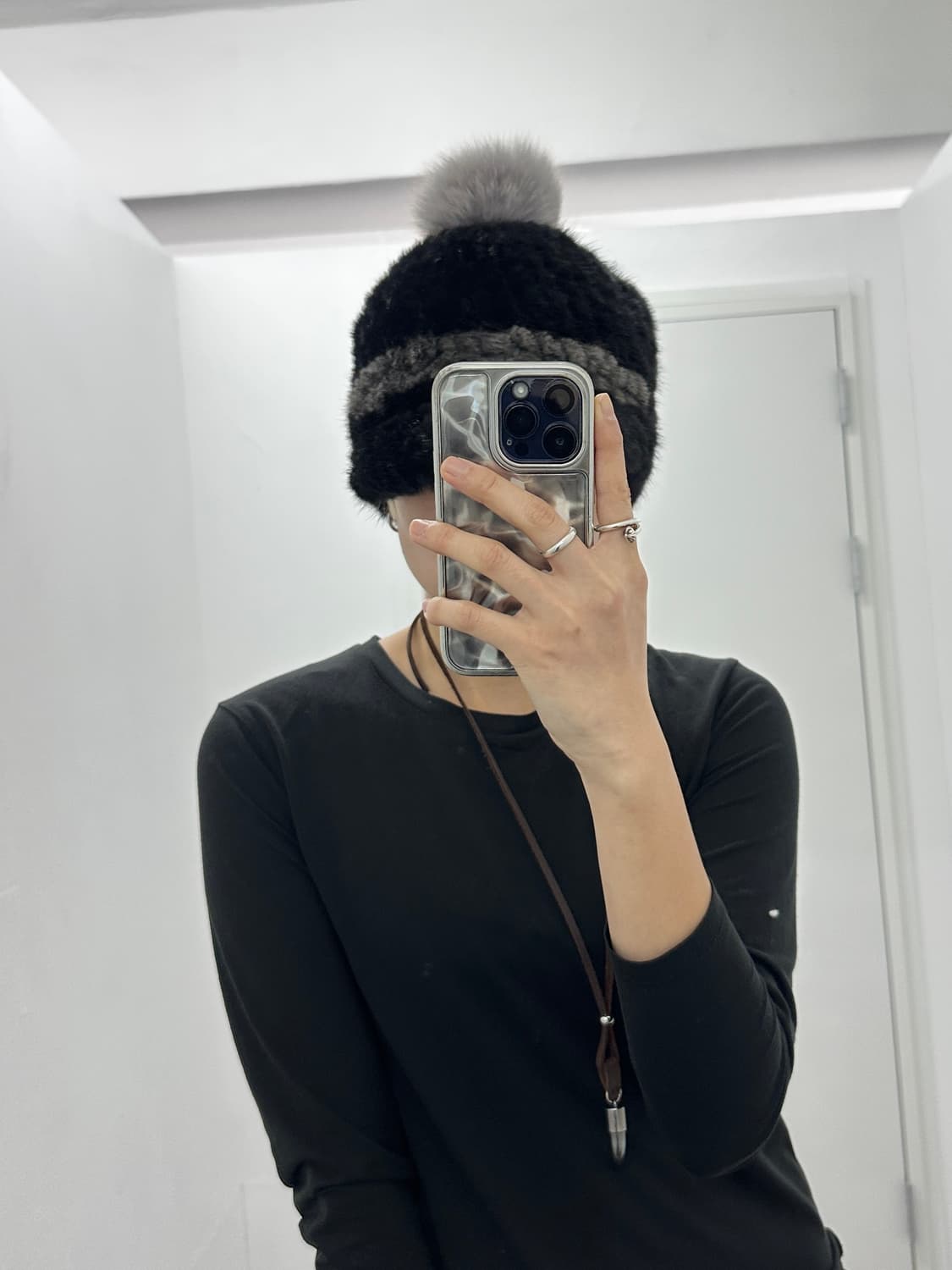 Fur knit cap 상품이미지8