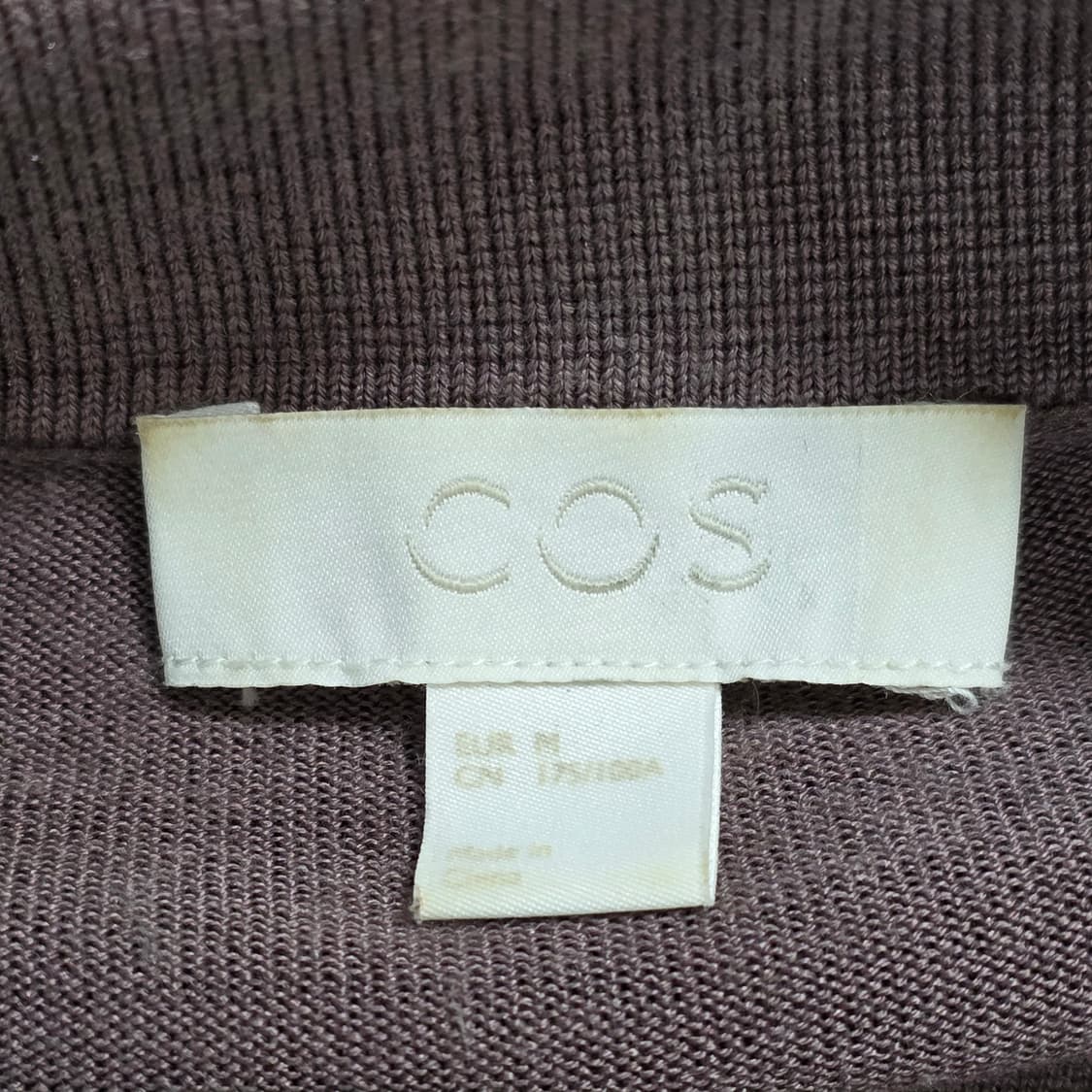 0174 COS 니트 폴로티 M / 실크55 코튼45 / 미니멀 상품이미지5