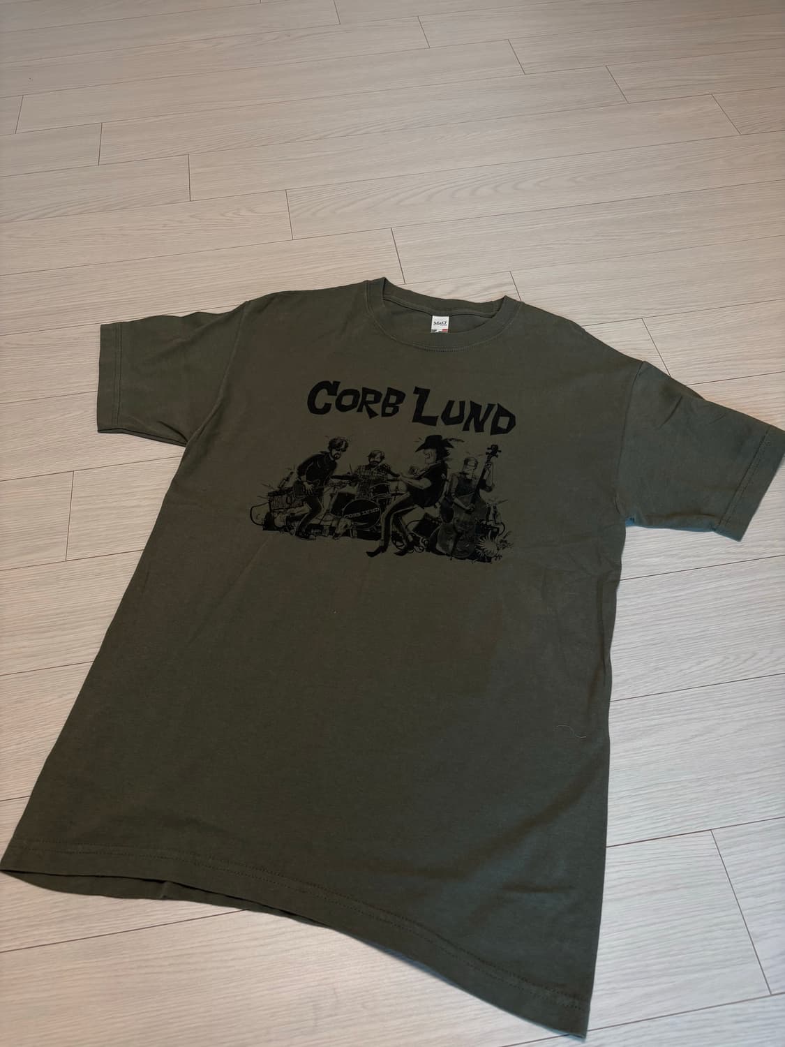 빈티지 프린팅 락 티셔츠 카키 100(사이즈) 상품이미지2