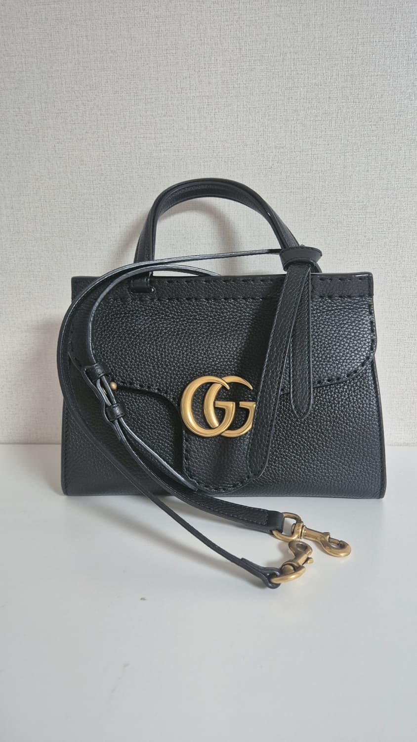 구찌 GC 마몽 탑핸들 스몰 블랙 가방 421890 상품이미지1