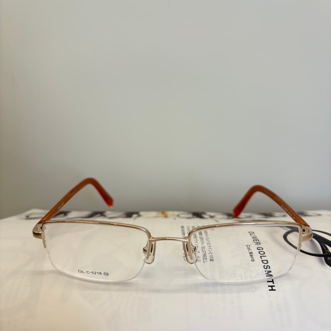 GALLAN 겔랑 골드 반무테 빈티지안경 상품이미지2