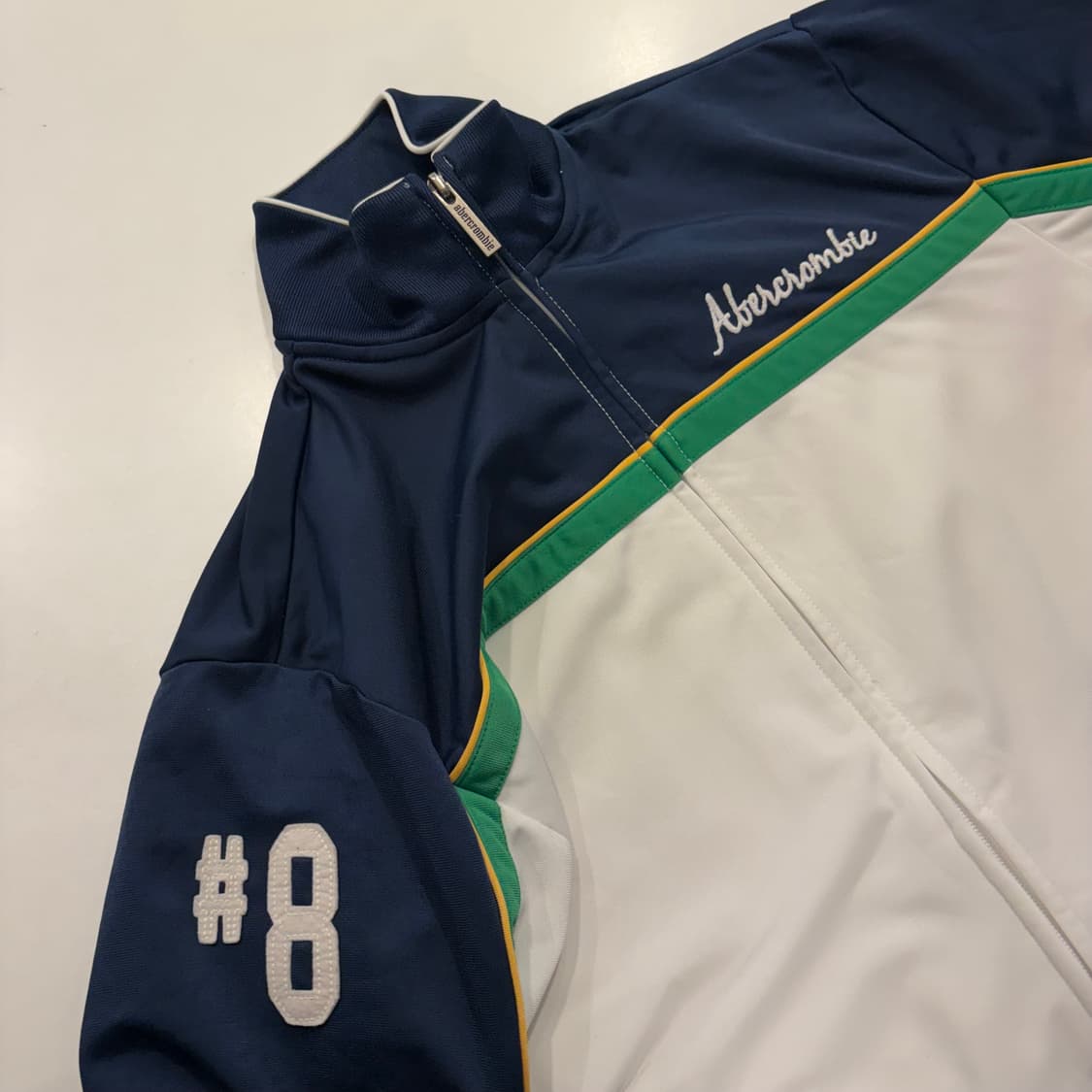 [XL] 아베크롬비 네이비 화이트 트랙 자켓 져지 D836 상품이미지3