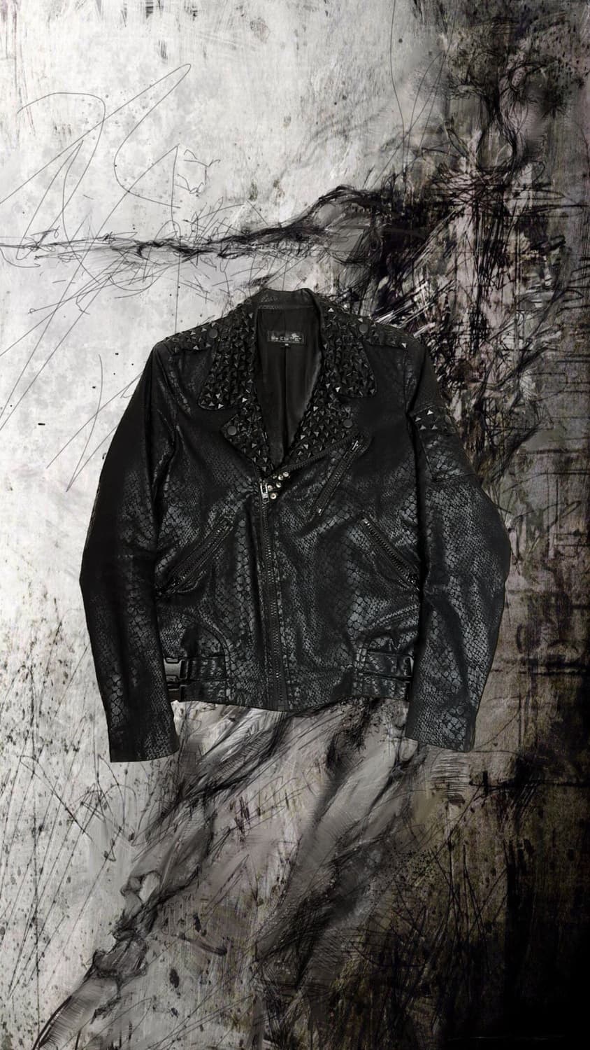 By The R Stud Snakeskin Jacket 상품이미지1