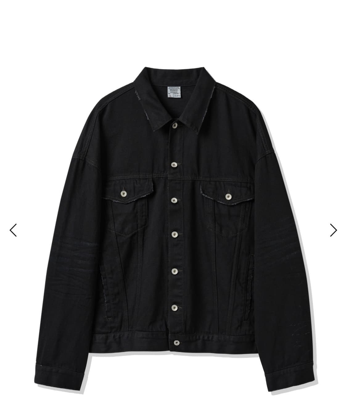 [M] STU 23FW Denim Jacket Black 상품이미지2