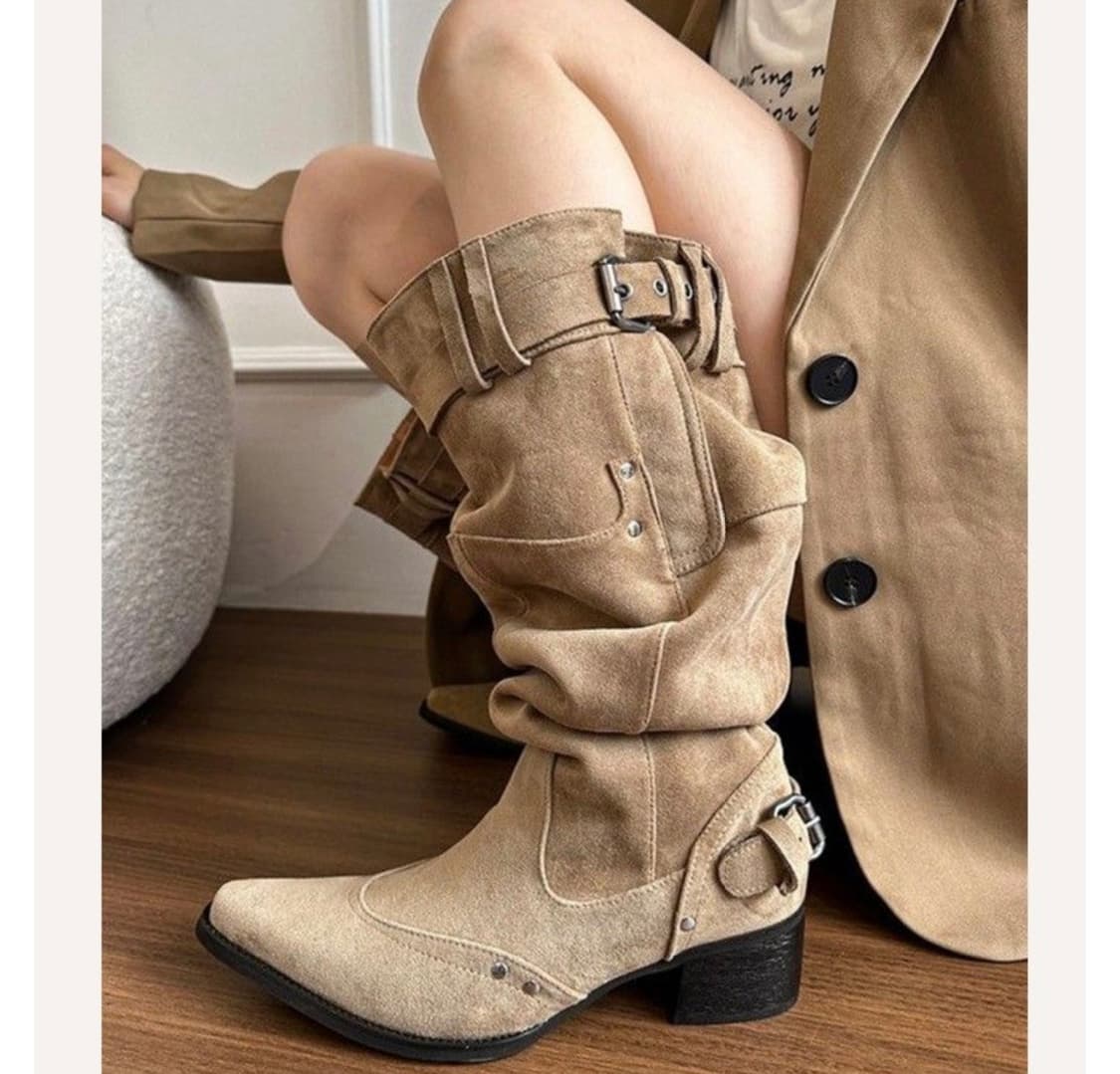 새것 페이퍼먼츠 루즈핏 와이드핏 웨스턴핏 세무가죽 롱부츠 230 착화감굿 상품이미지1