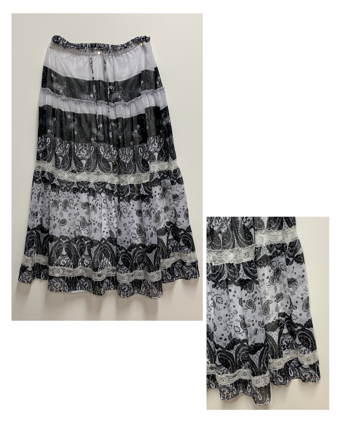 Rose fan fan 페이즐리 오레오 스커트 상품이미지1