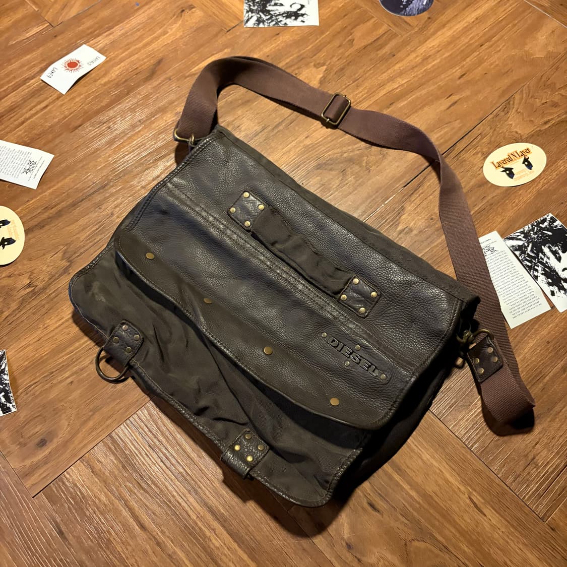 Diesel leather multi flap cross bag 상품이미지5