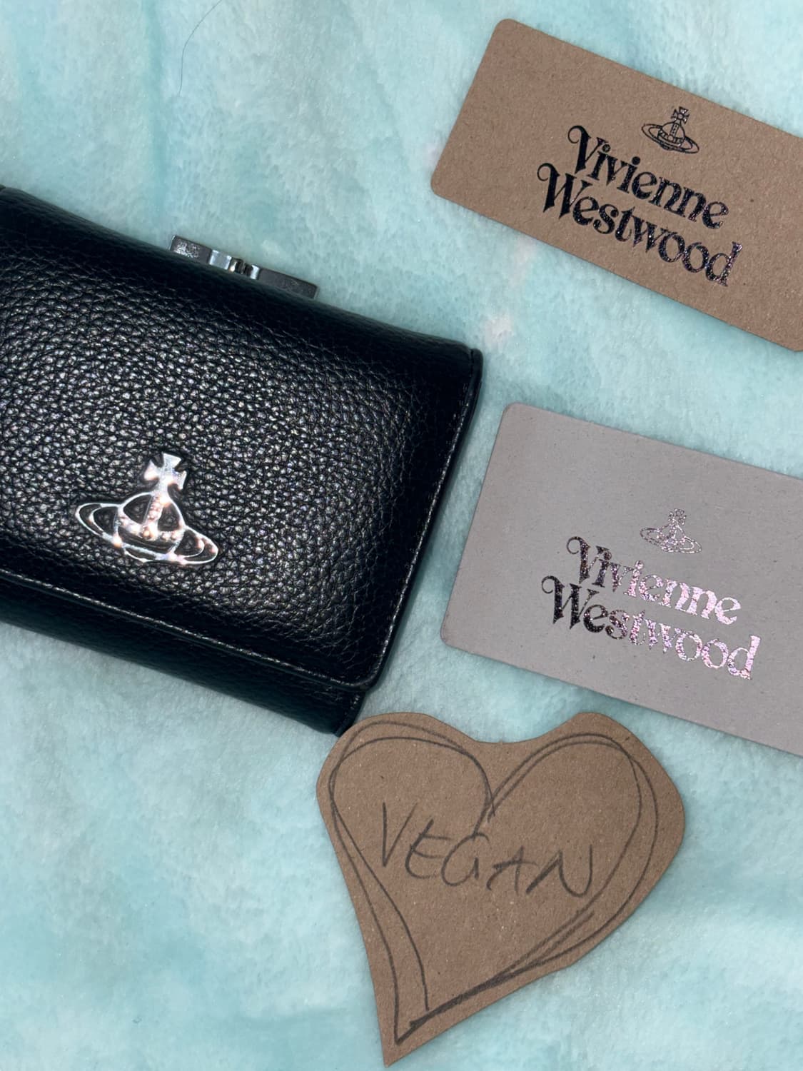 비비안 웨스트우드 스몰 프레임 지갑 블랙 상품이미지1