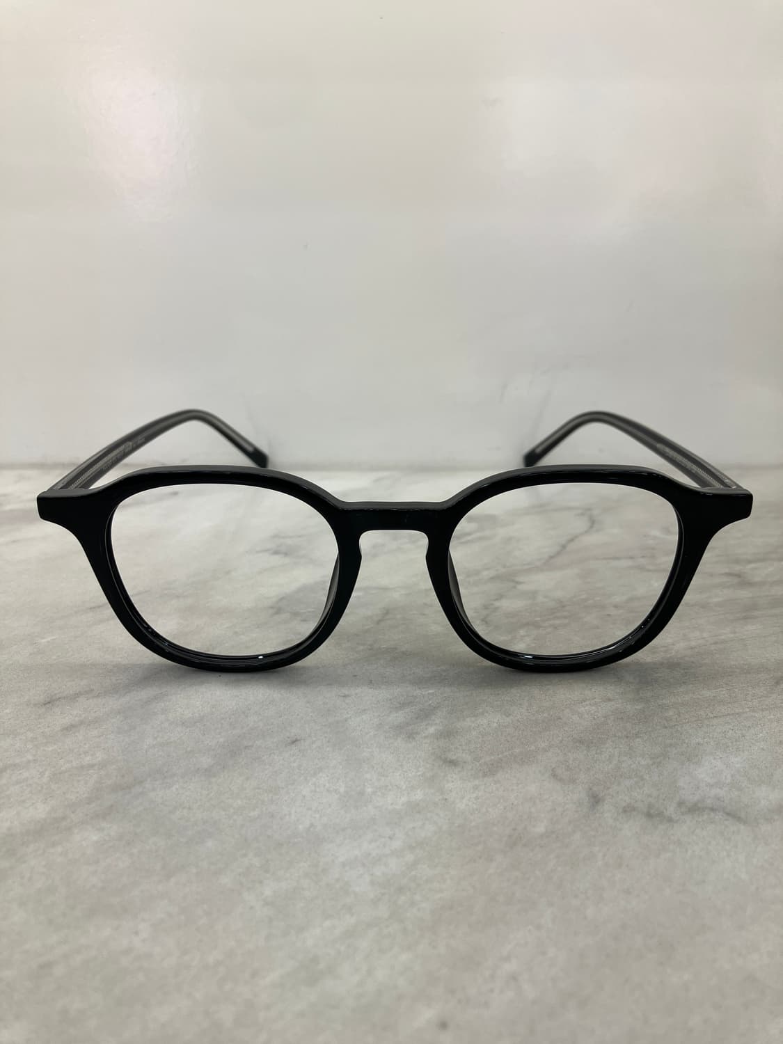 B51 HD 유광 블랙 웰링턴 뿔테 안경6819 상품이미지6