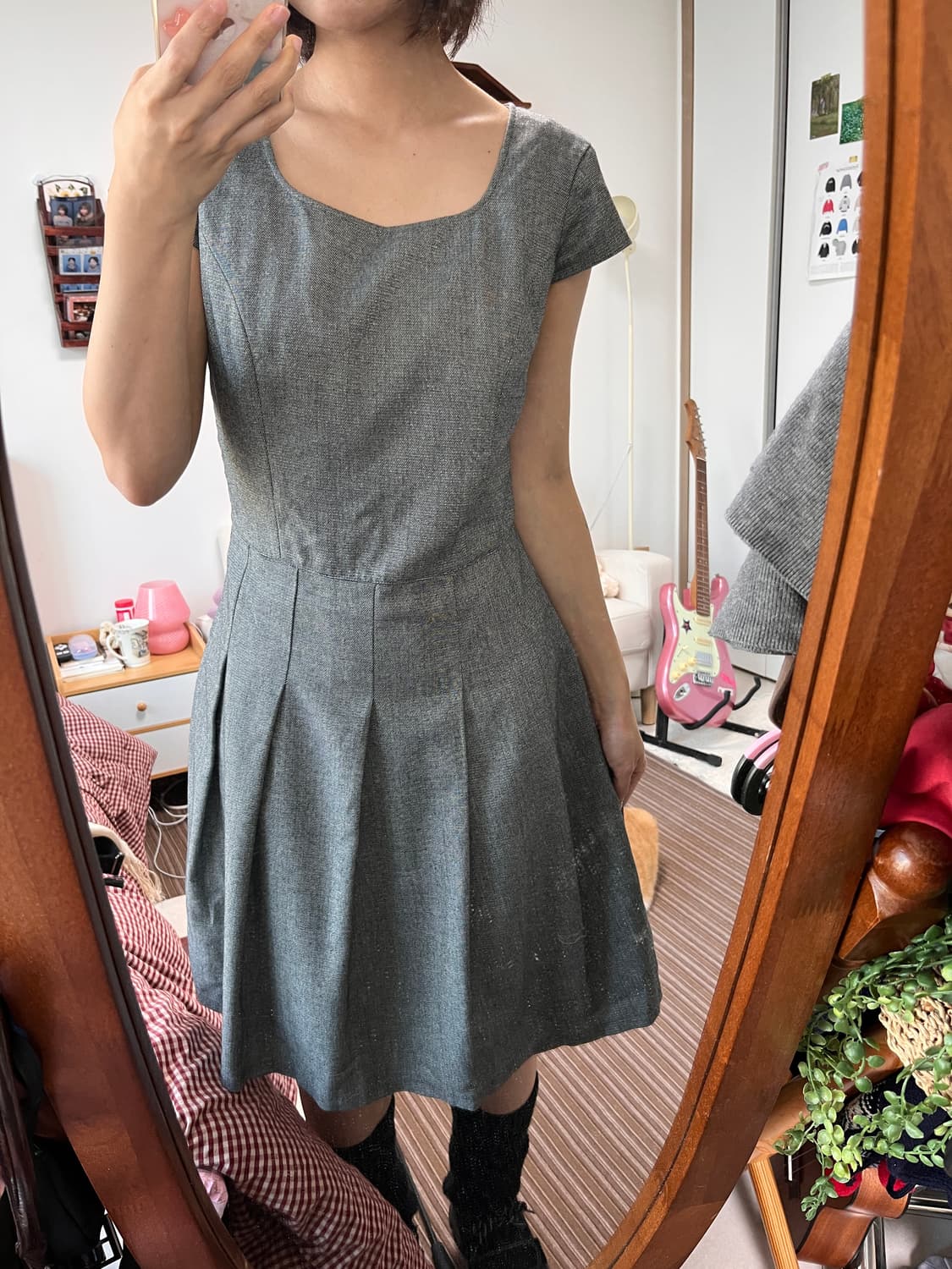 일본 빈티지 반팔 원피스 상품이미지2