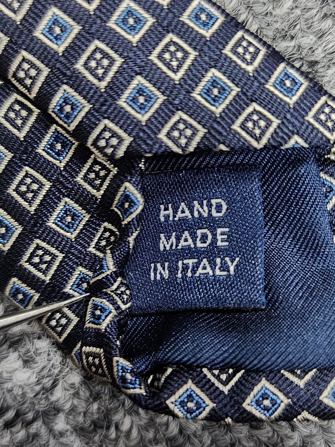 빈티지 폴로 랄프로렌 메이드인 이탈리아 패턴 실크 넥타이 상품이미지5