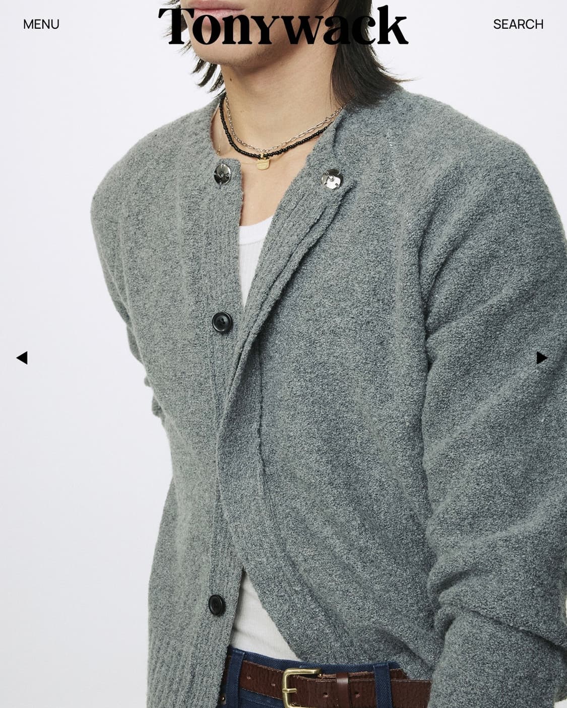 [L]토니웩 26SS 가디건 그레이 상품이미지1