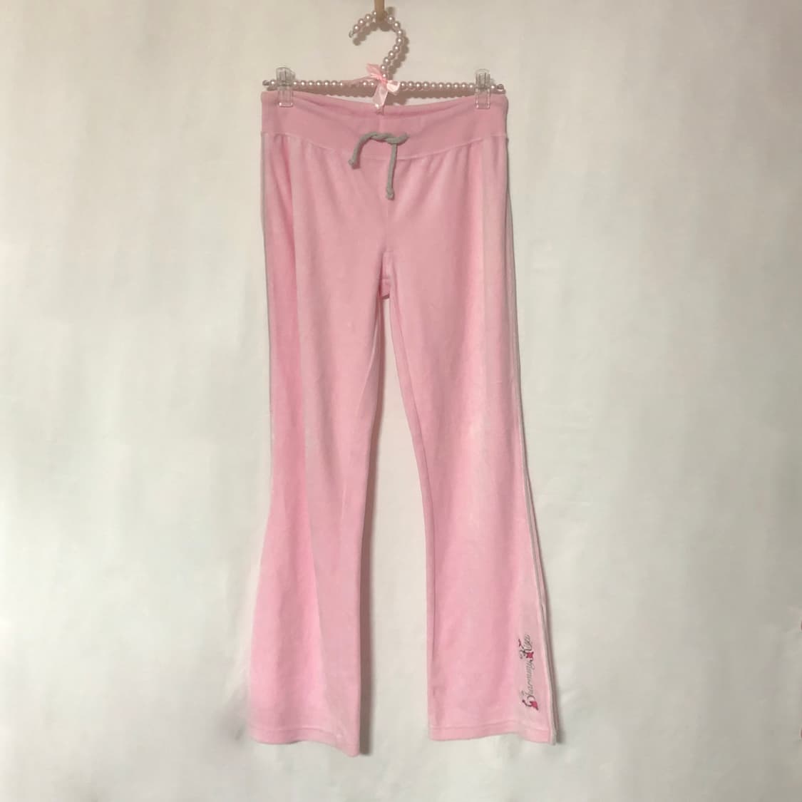 챠미키티 벨루어 집업, 팬츠 셋업 핑크 그레이 상품이미지7