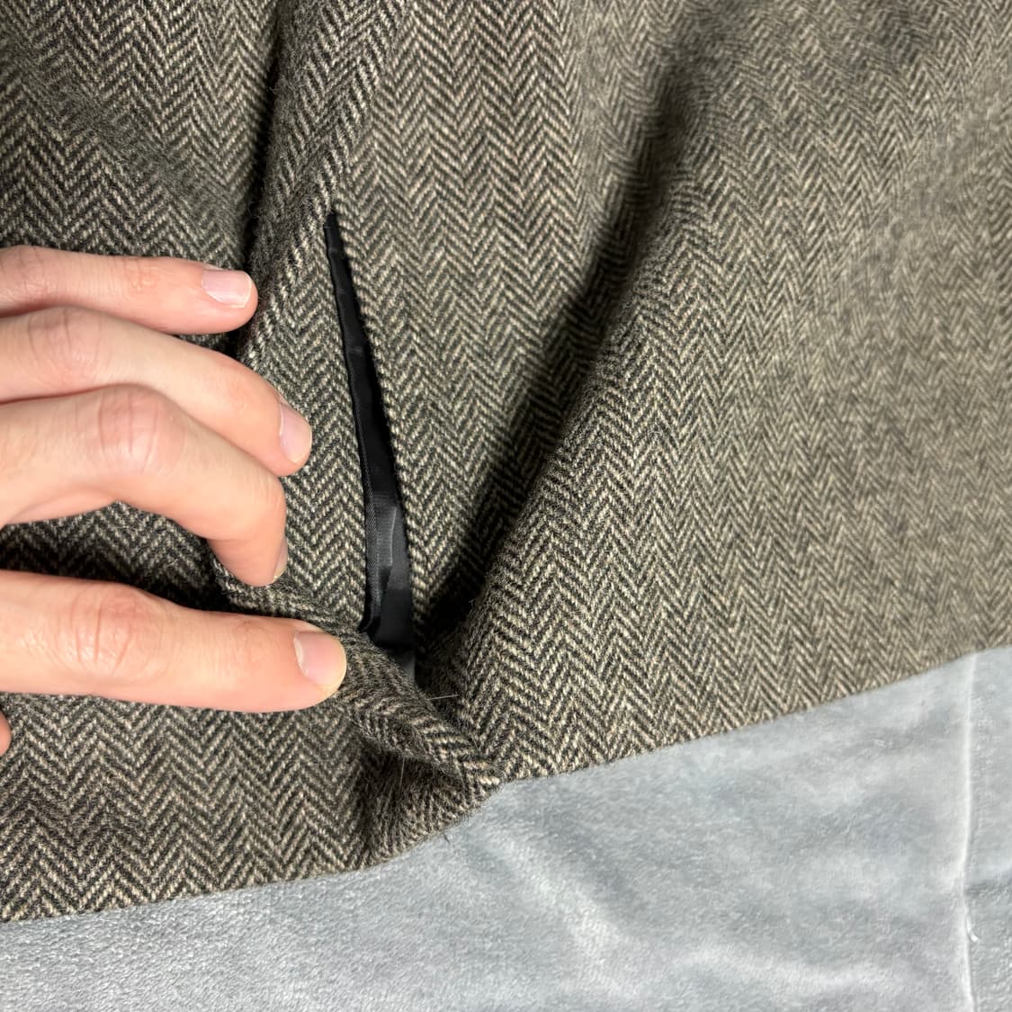 tngt 헤링본 테일러드 자켓 새상품 라이트브라운 95사이즈 상품이미지6