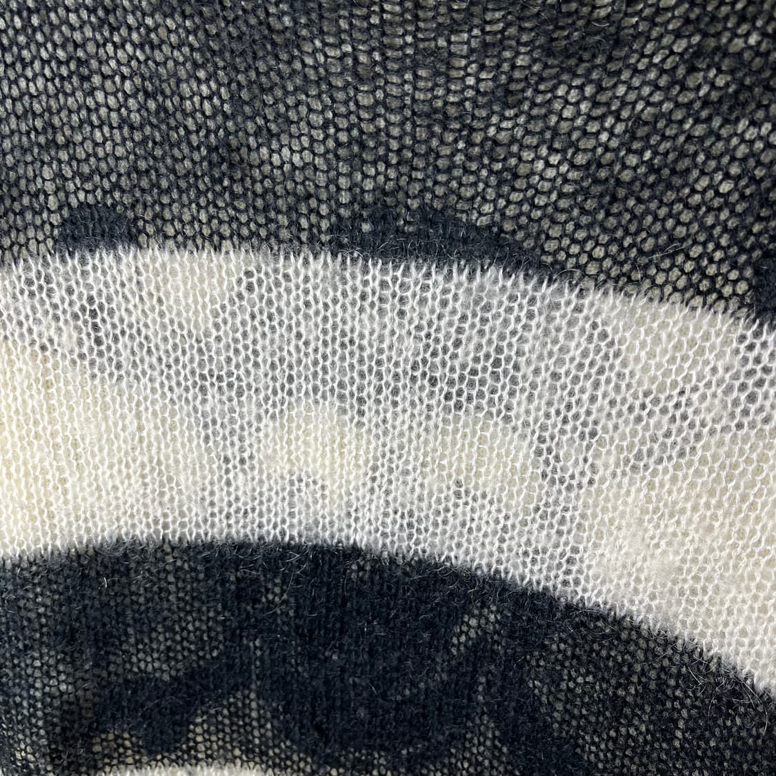 [Spinash] 스컬 시스루 스트라이프 모헤어 니트 상품이미지5